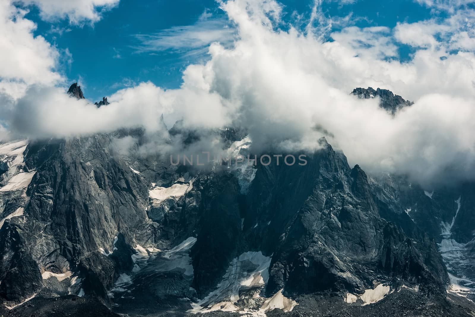 Clloudy Mont Blanc Massif by welcomia