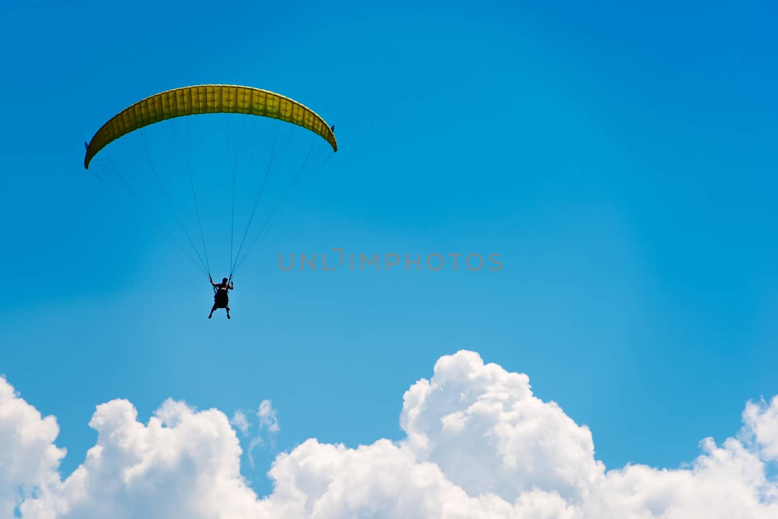Parachute Over Blue Sky by welcomia