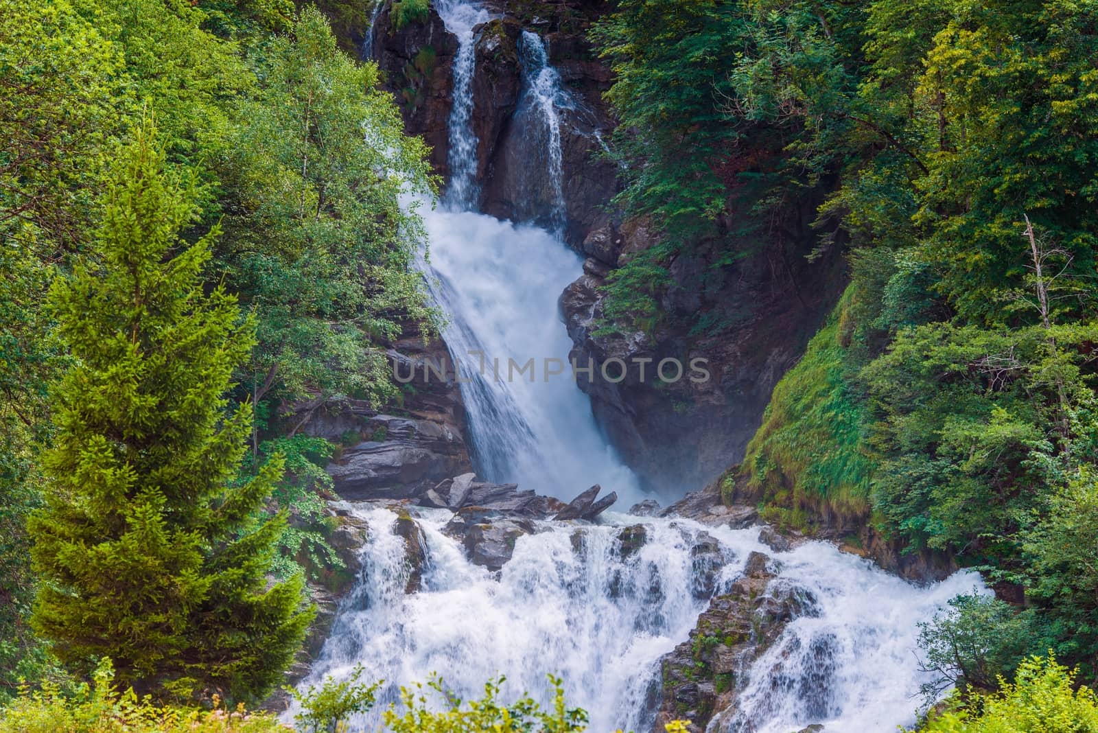 Scenic Swiss Waterfalls by welcomia