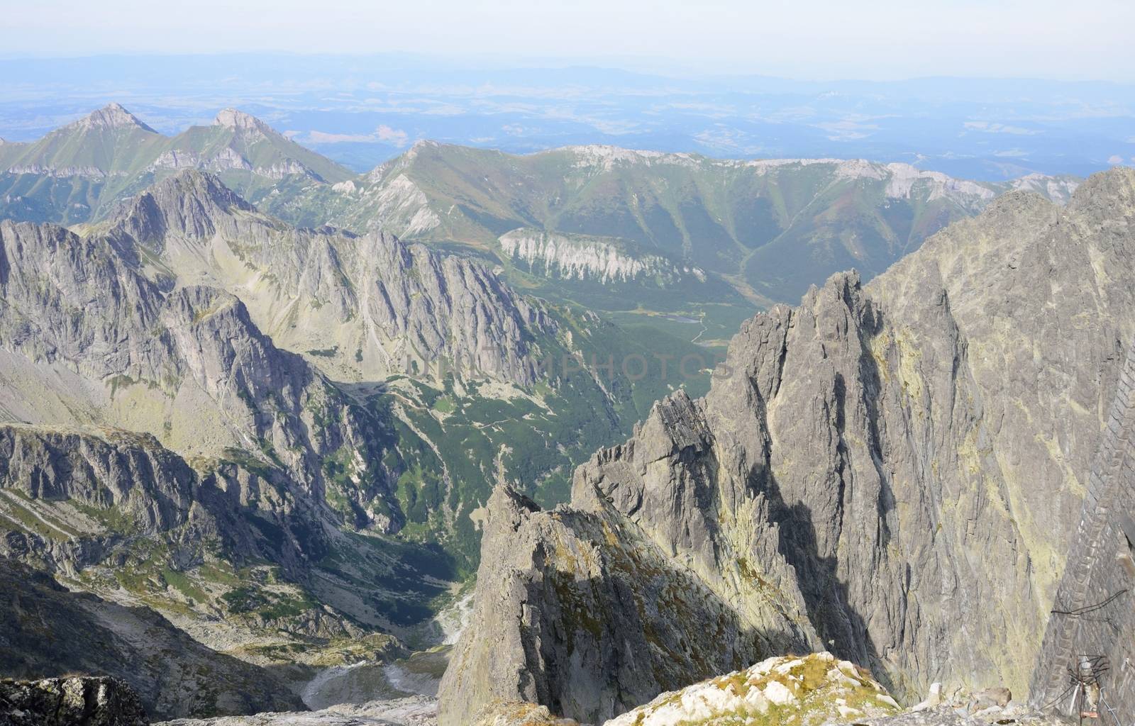 View of tatra mountains from Lomnicky stit