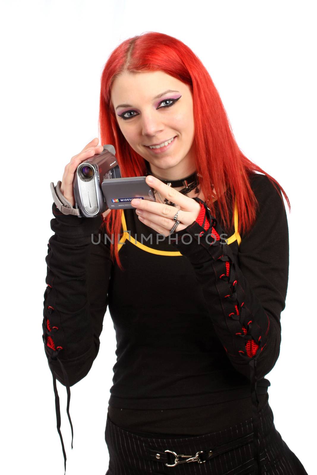 Teen with camcorder by Aarstudio