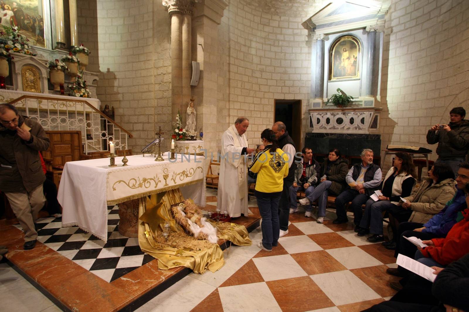 The Church of Jesus' first miracle. Couples from all over the world come to renew their wedding vows, Cana, Israel on December 30, 2007.