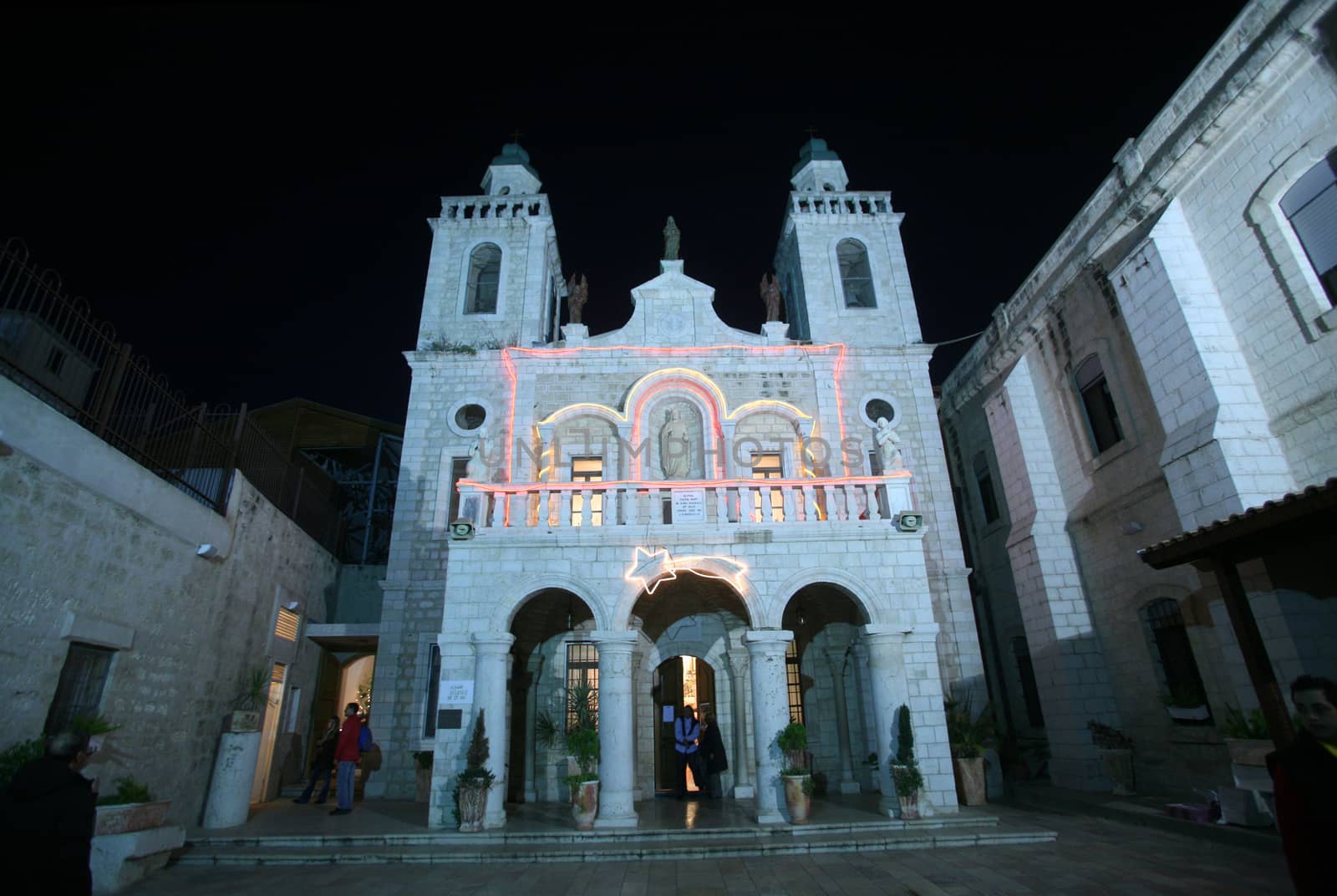 Church of Jesus' first miracle. Franciscans in the Holy Land take care about most of the churches and shrines., Cana, Israel on December 30, 2007.