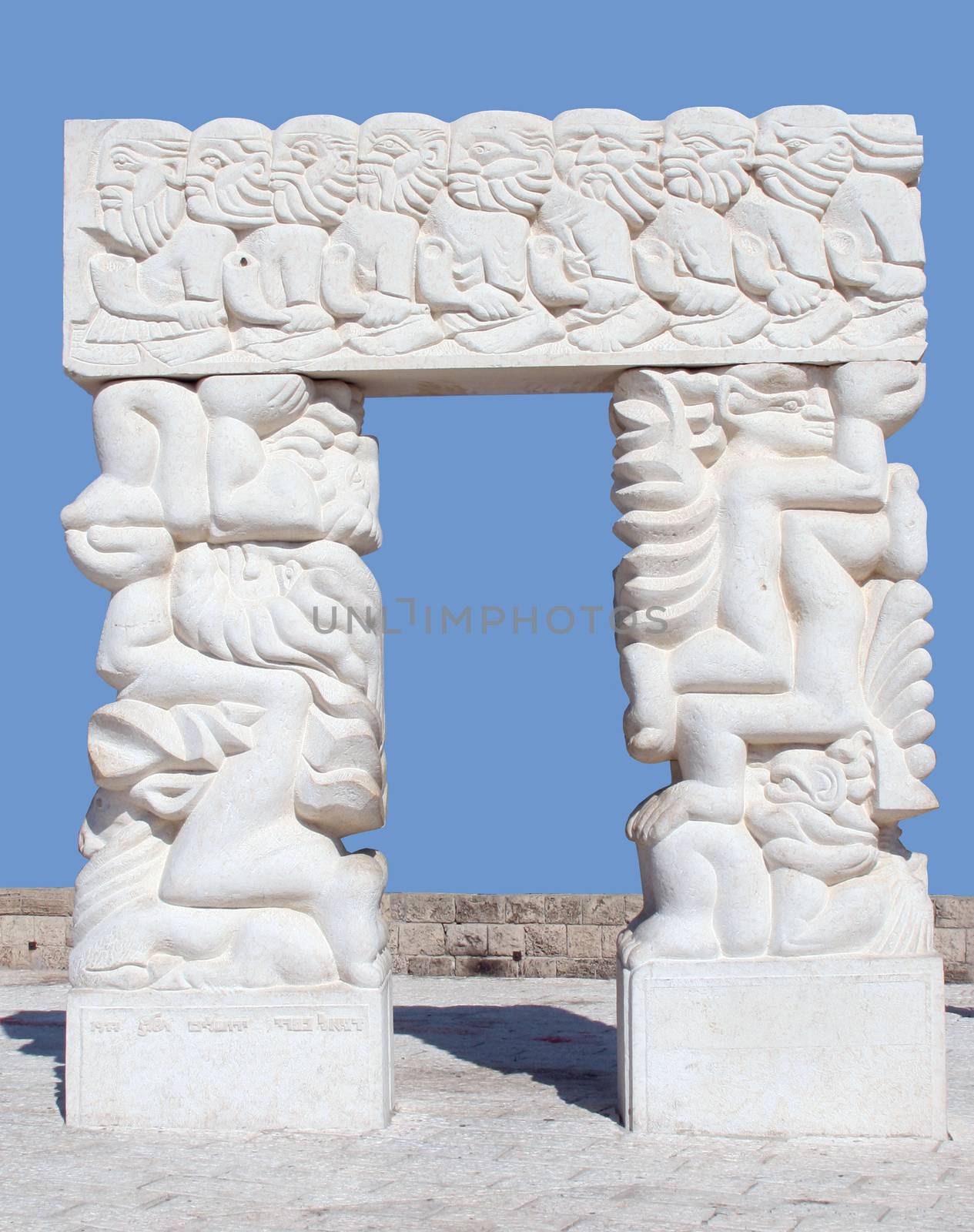 Jacob's dream, Statue in Jaffa south of Tel Aviv city, Israel on October 01, 2006.