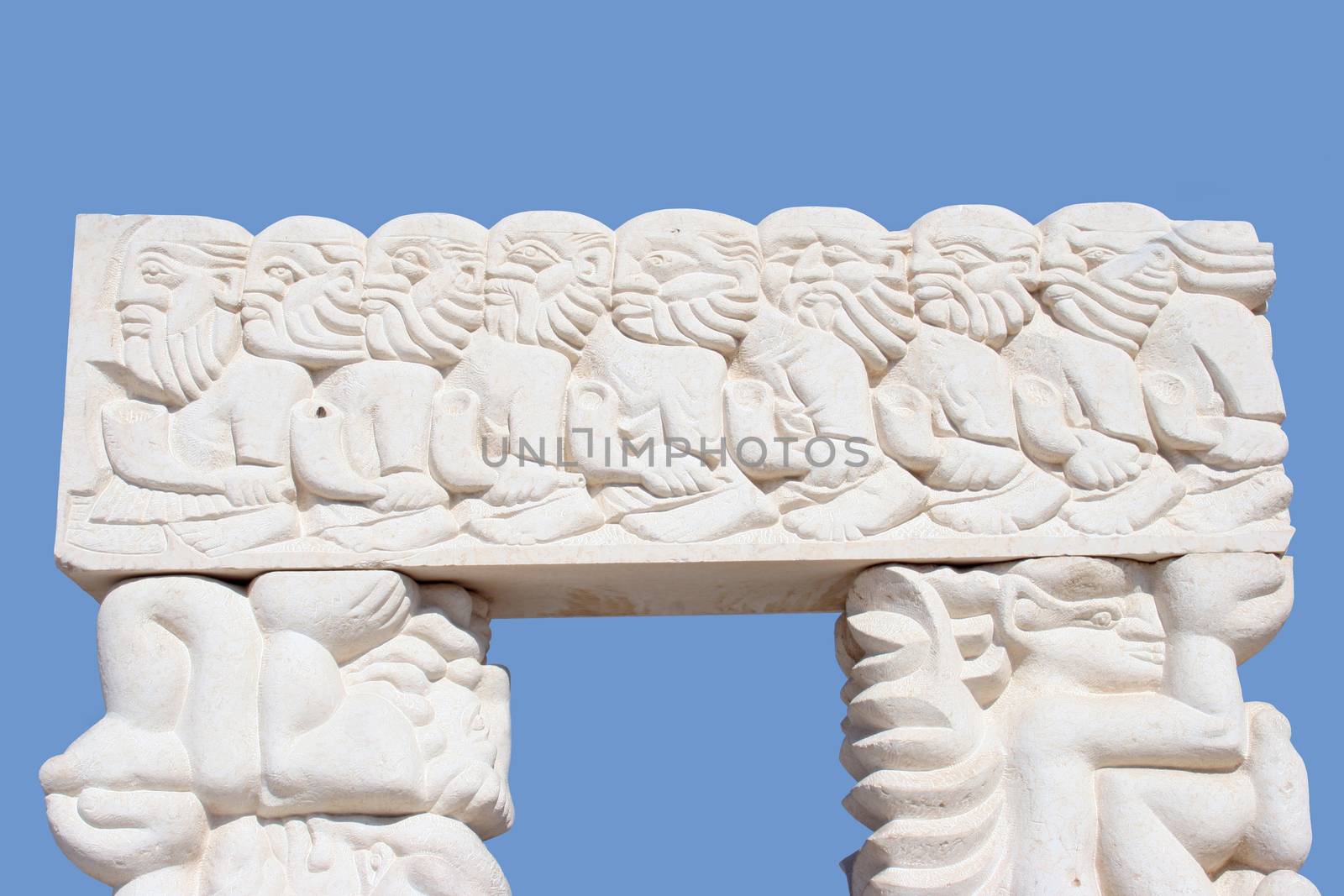 Jacob's dream, Statue in Jaffa south of Tel Aviv city, Israel on October 01, 2006.