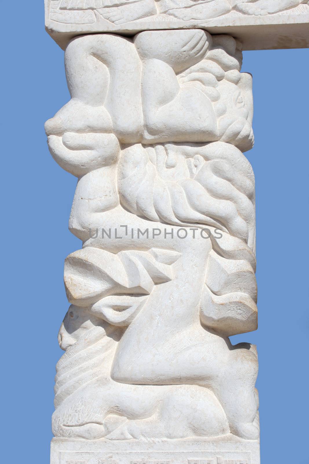 Jacob's dream, Statue in Jaffa south of Tel Aviv city, Israel on October 01, 2006.
