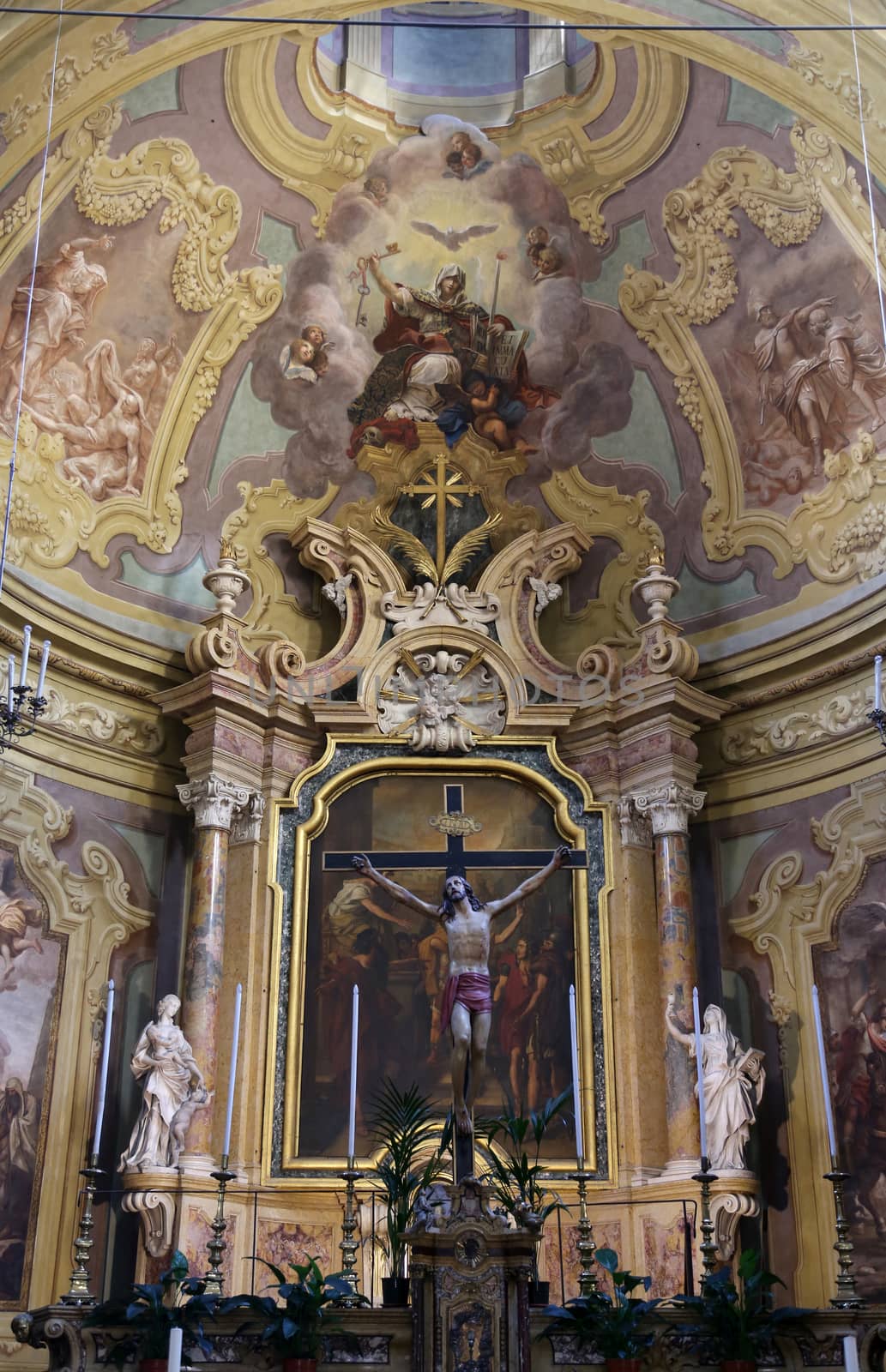 Altar in the church of Saint Vitale. Parma. Emilia-Romagna. Italy
