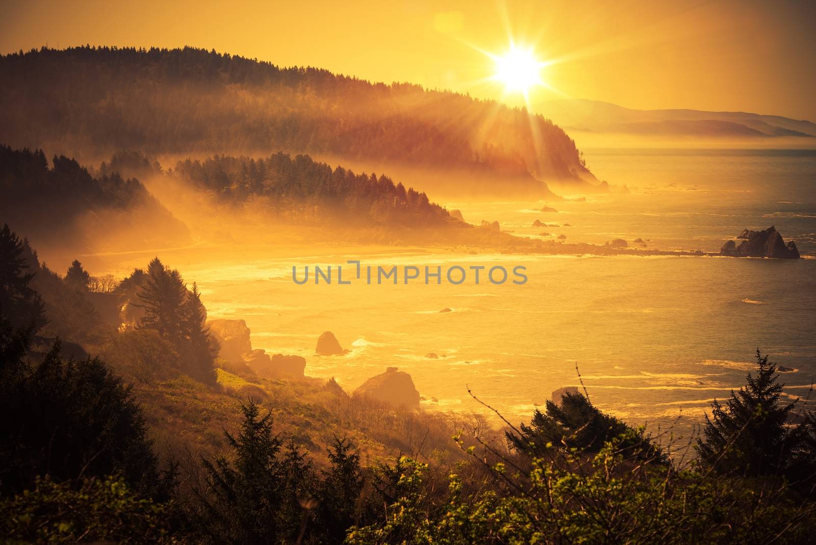 California Coastal Sunset by welcomia