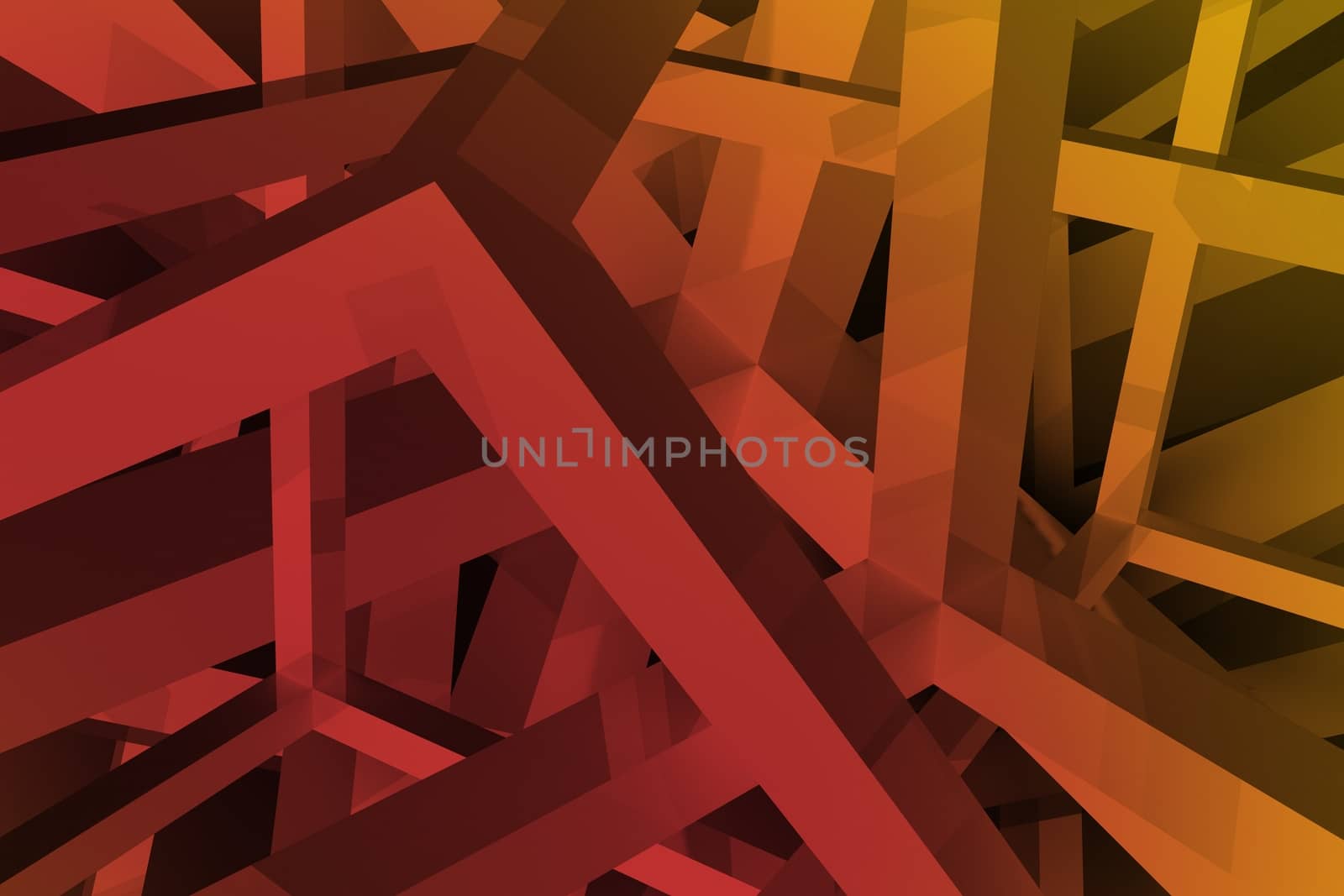 Abstract Reddish Orange Geometric Backdrop. Abstract 3D Shapes Background.