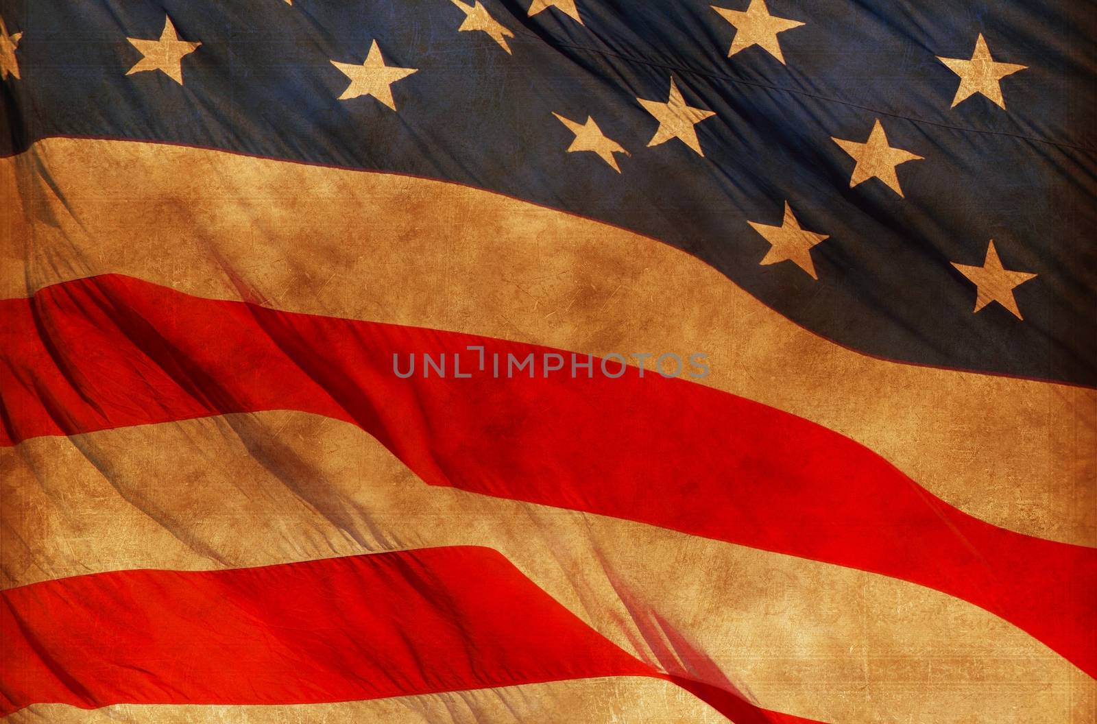 American Vintage Flag Abstract Background. USA Flag Concept Backdrop.
