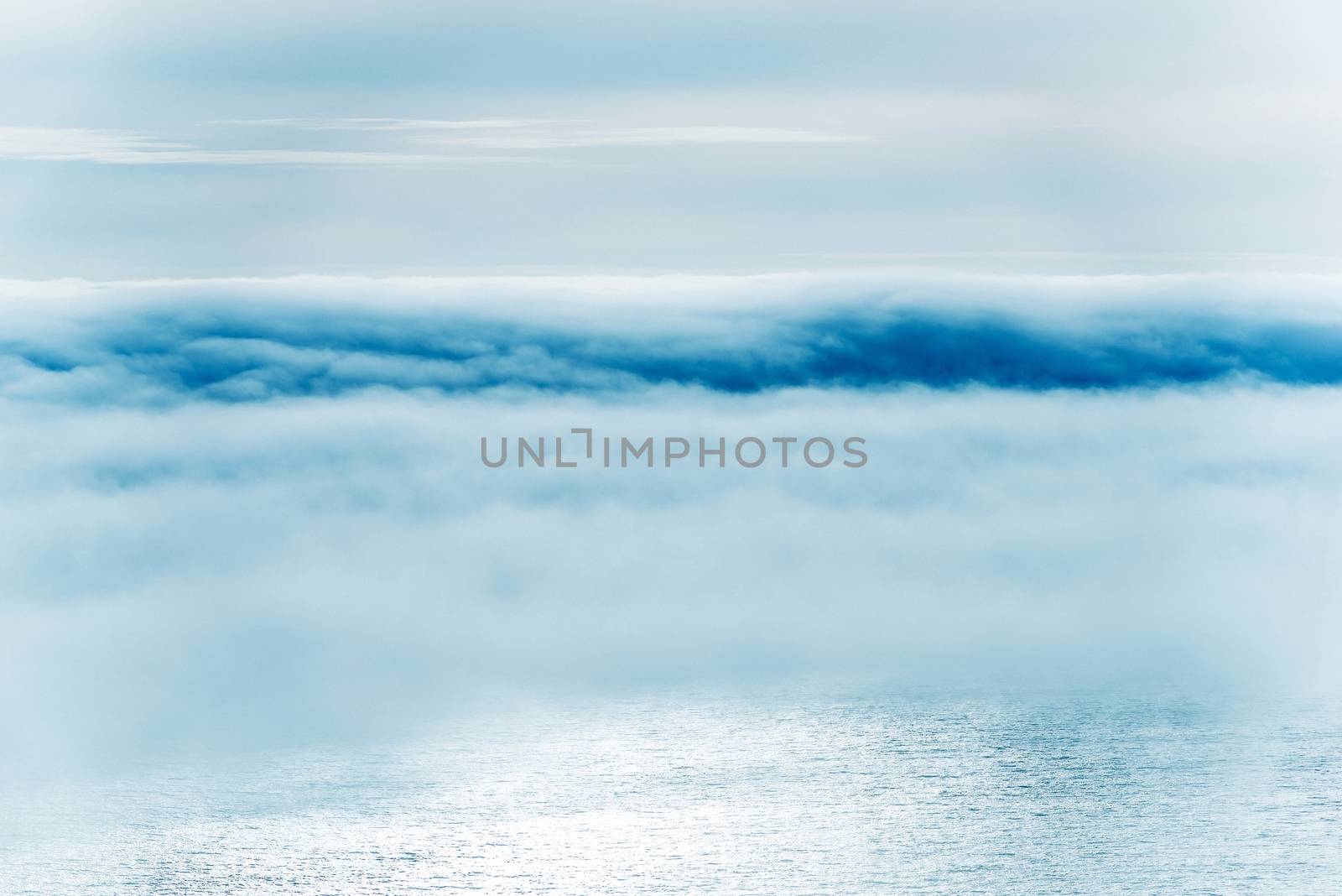 California Coastal Fog Over Ocean. California, United States.