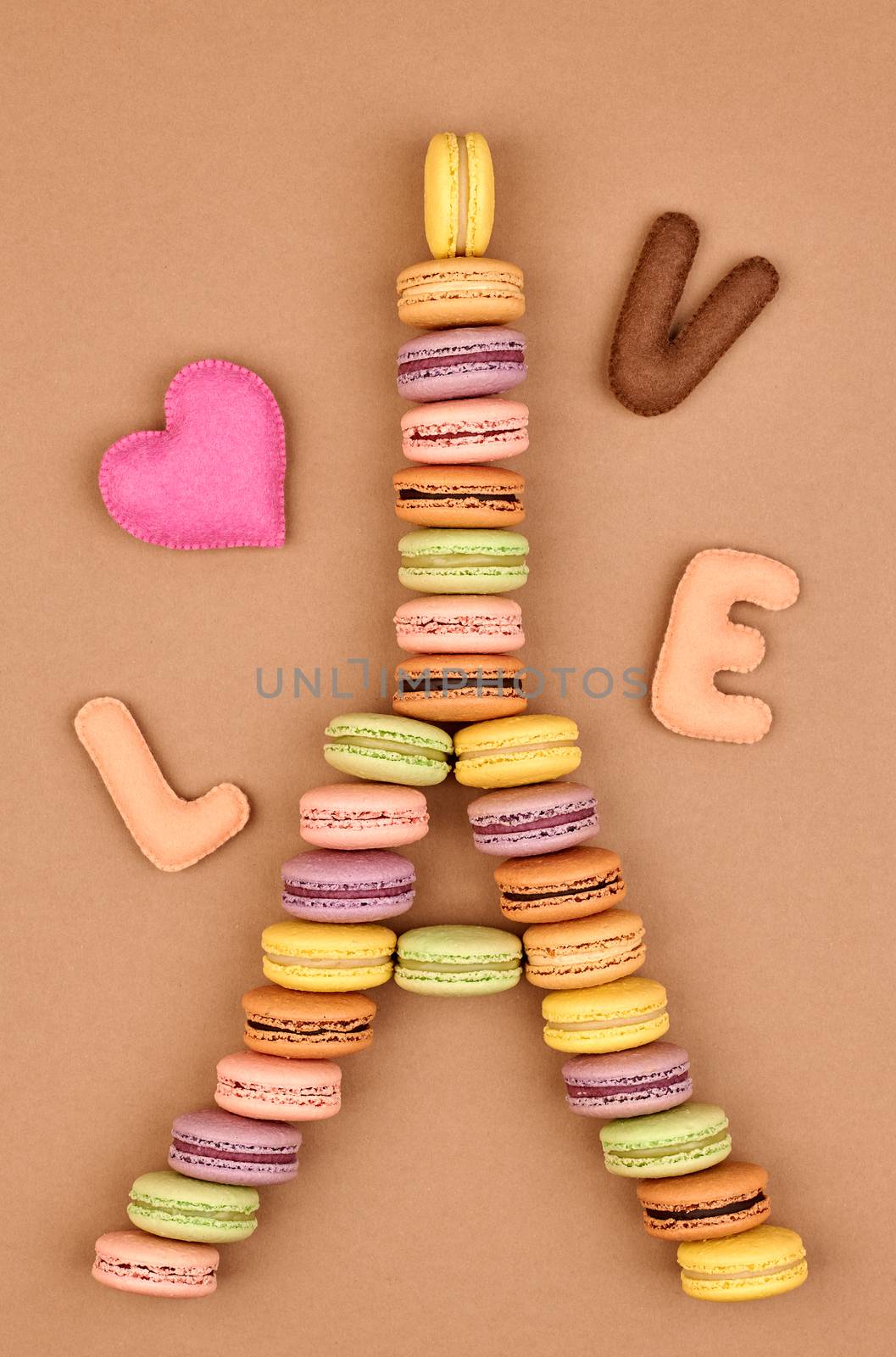 Macarons Eiffel Tower french sweet colorful, love by 918
