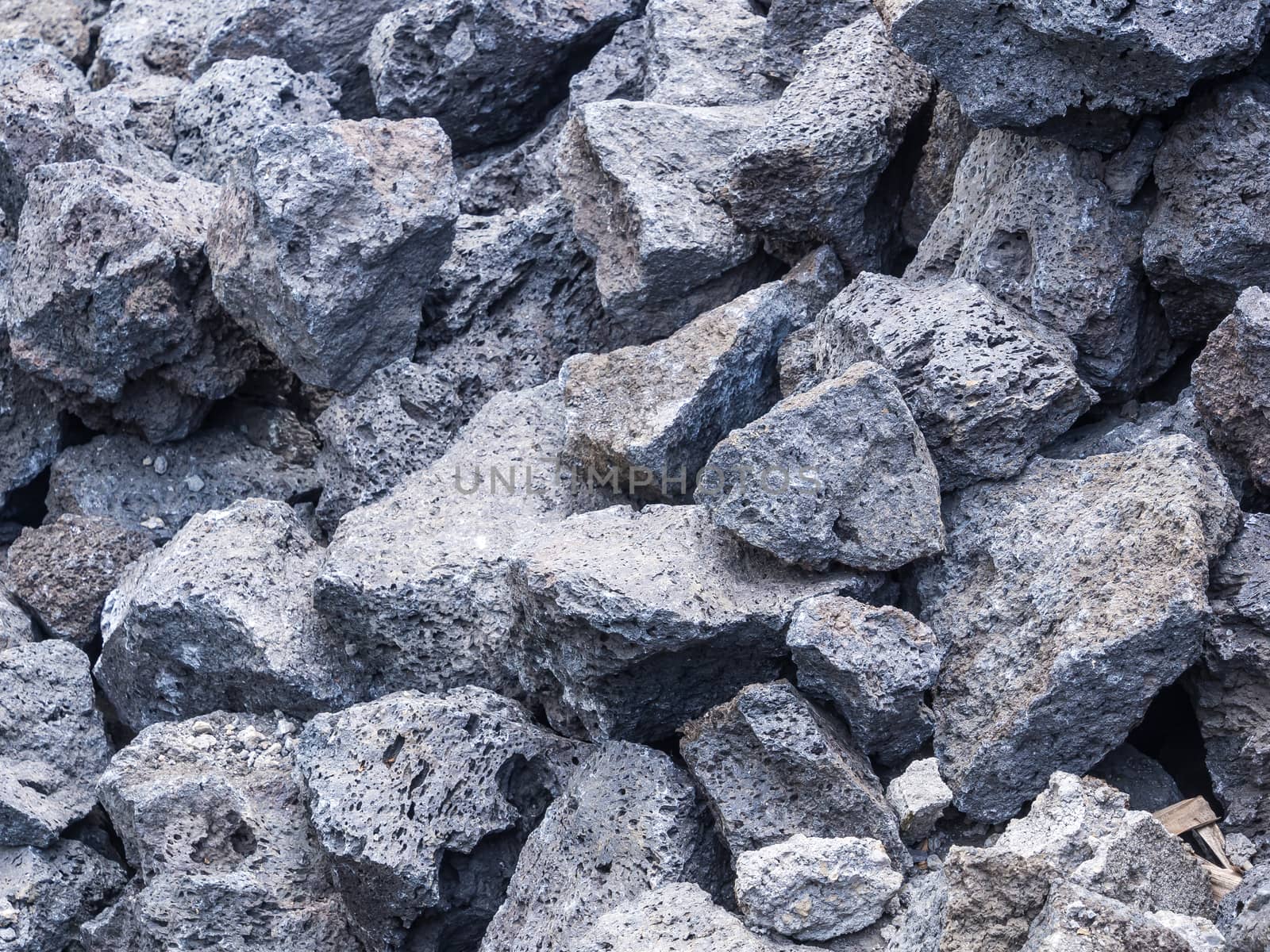 pile of stone at building site