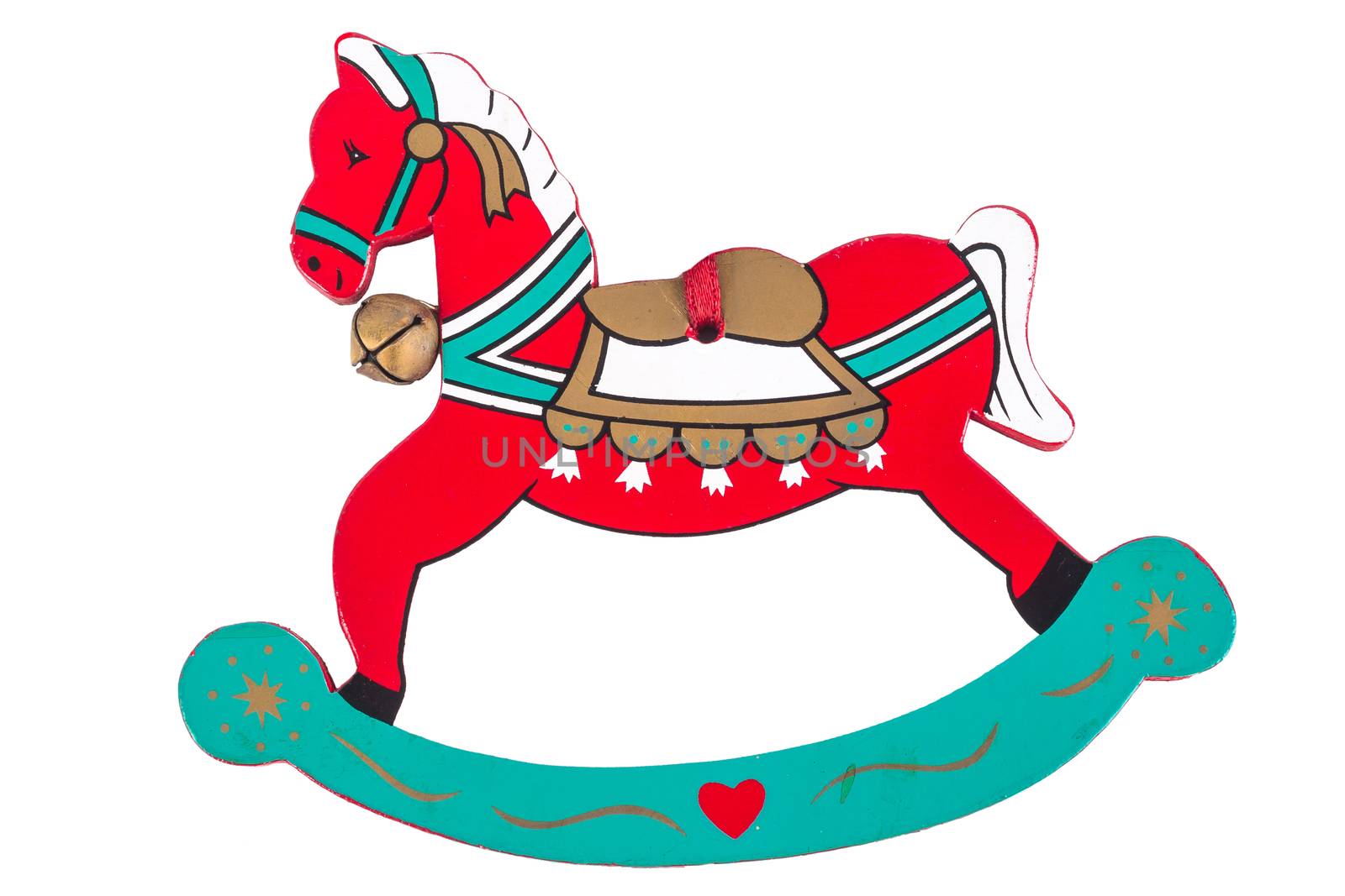 Christmas toy, Rocking horse isolated on white background
