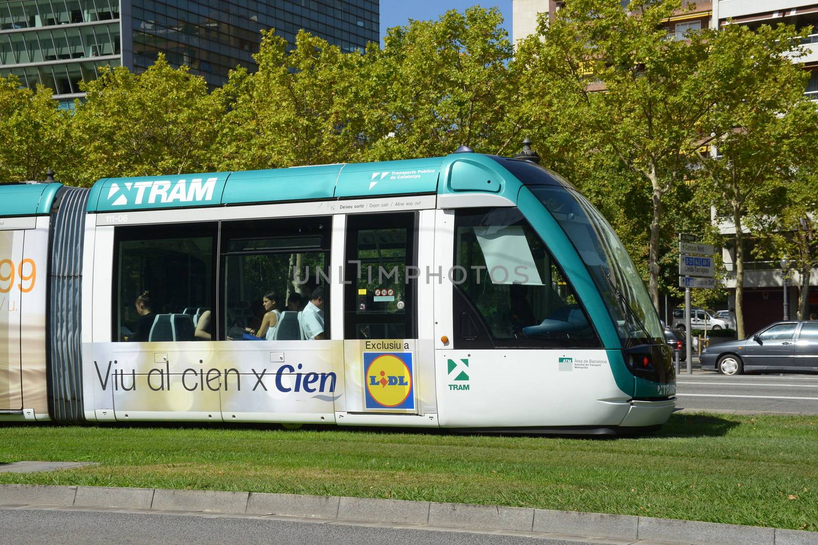 Barcelona tram on trambaix system