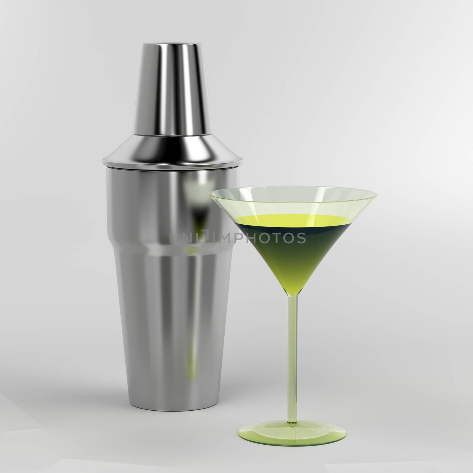 Shaker and cocktail glass by magraphics