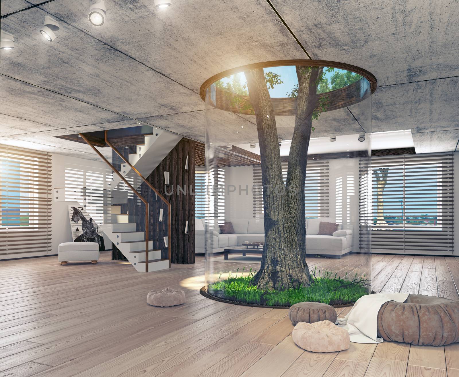 Real living tree indoor concept by vicnt