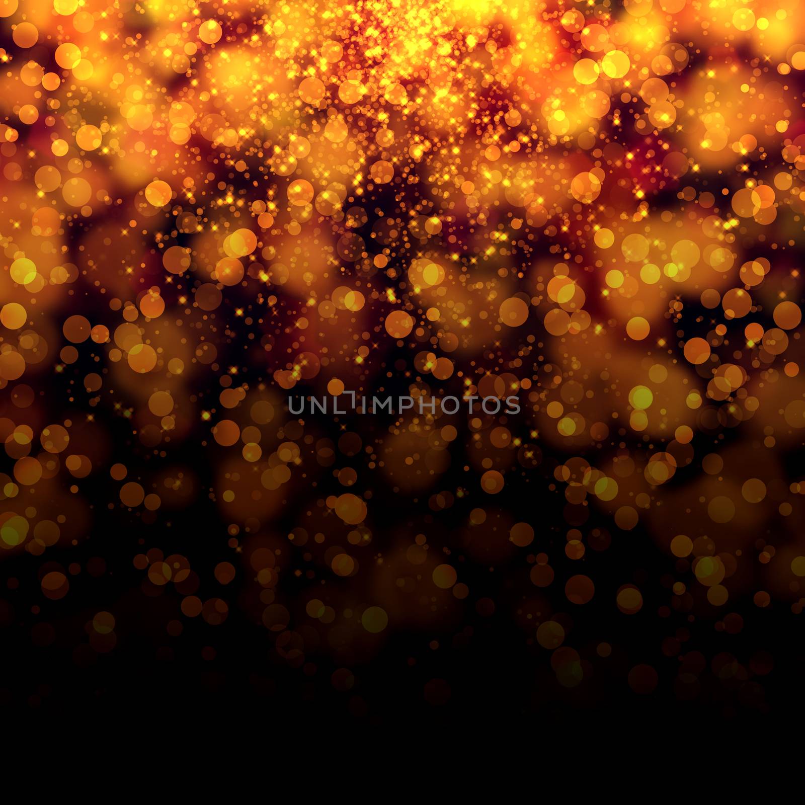 gold glittering stars on bokeh background