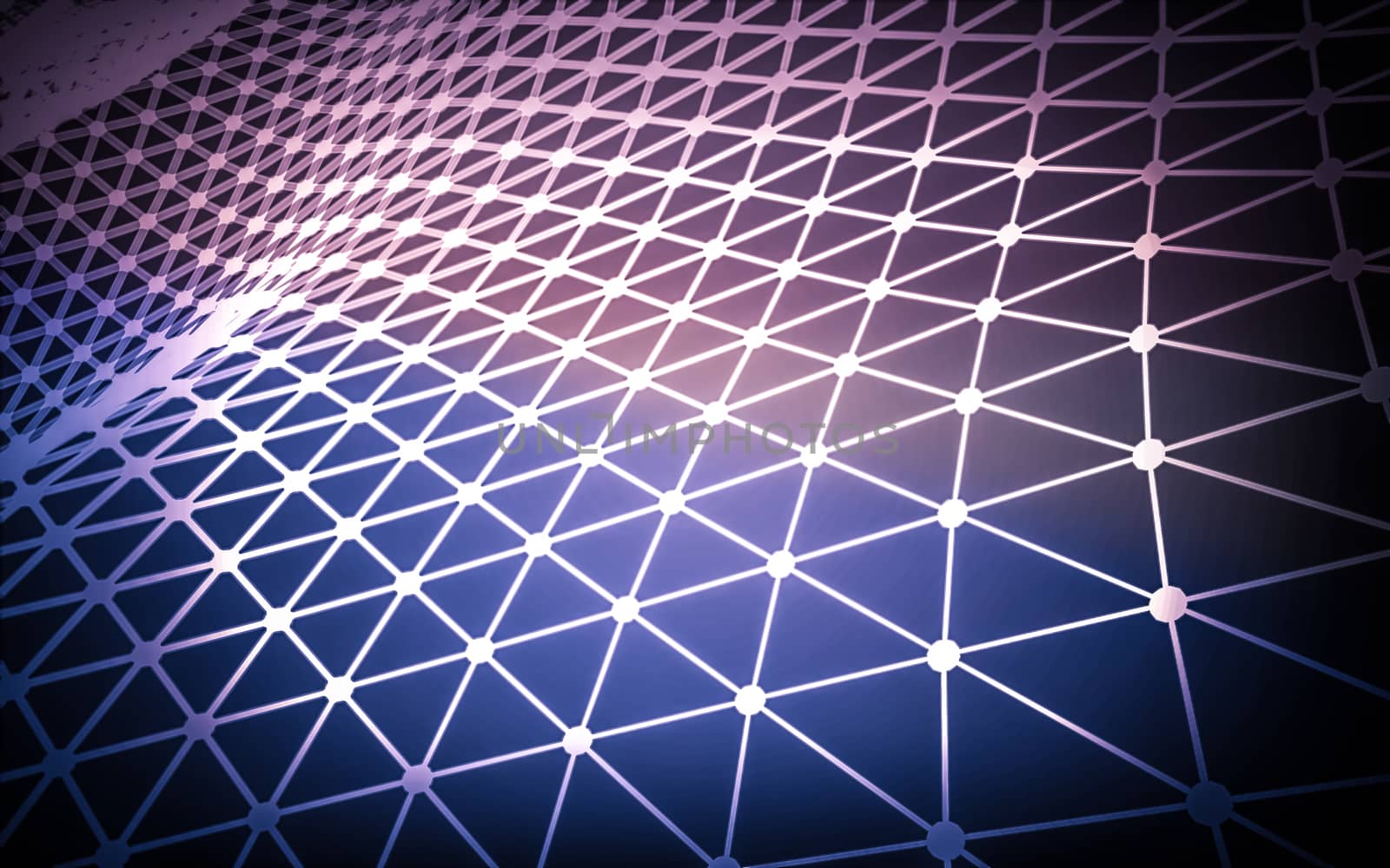 Abstract polygonal space low poly dark background with connecting dots and lines. Connection structure.