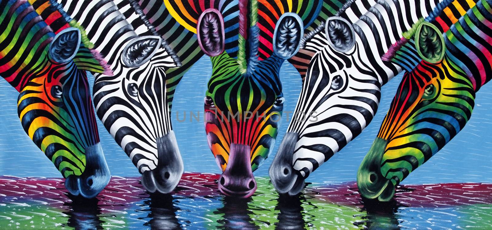 Painting of zebras  by friday