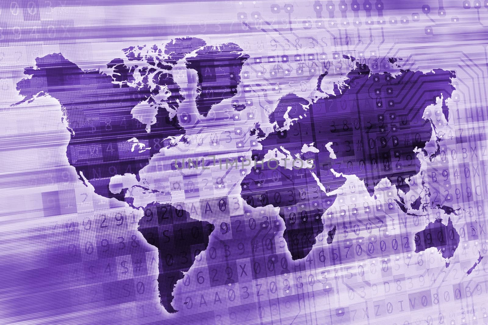 Purple Digital Global Concept by welcomia