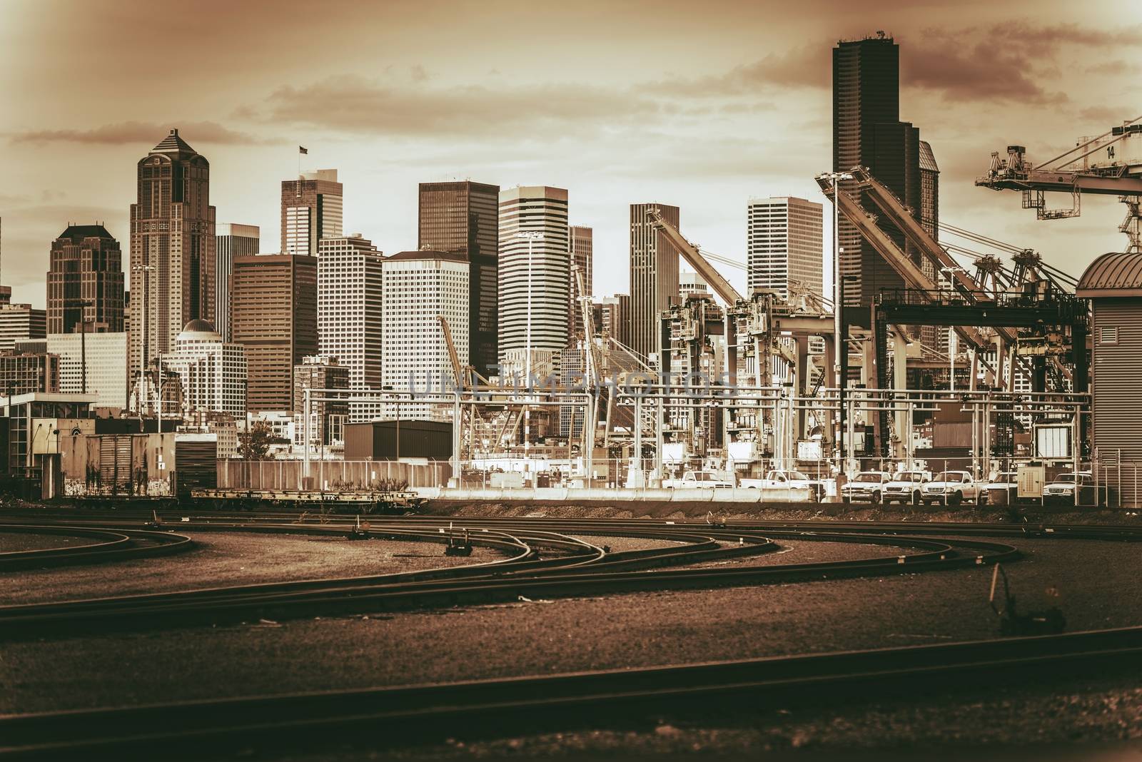 Vintage Port of Seattle by welcomia