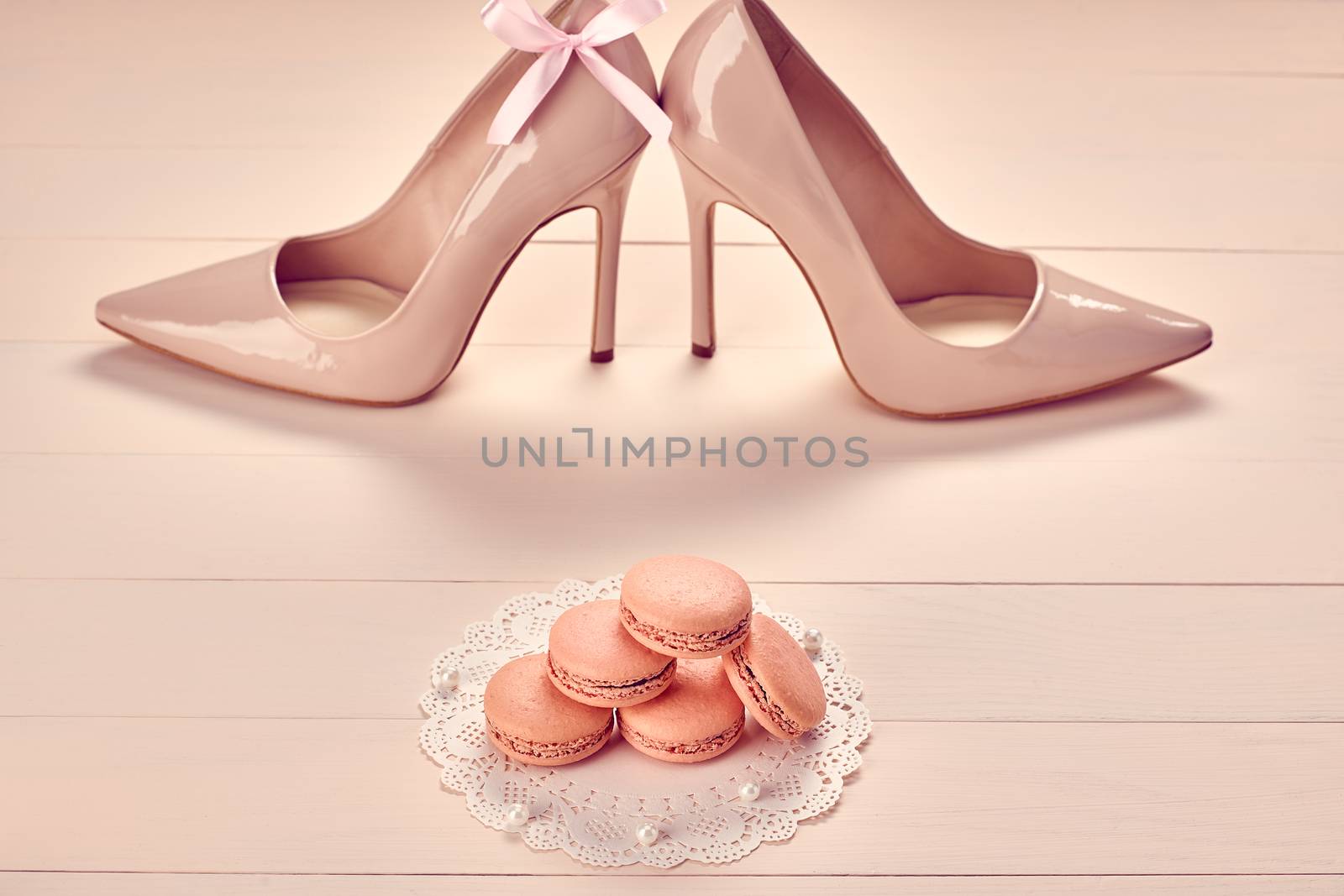 Woman essentials, fashion high heels. Macarons   by 918