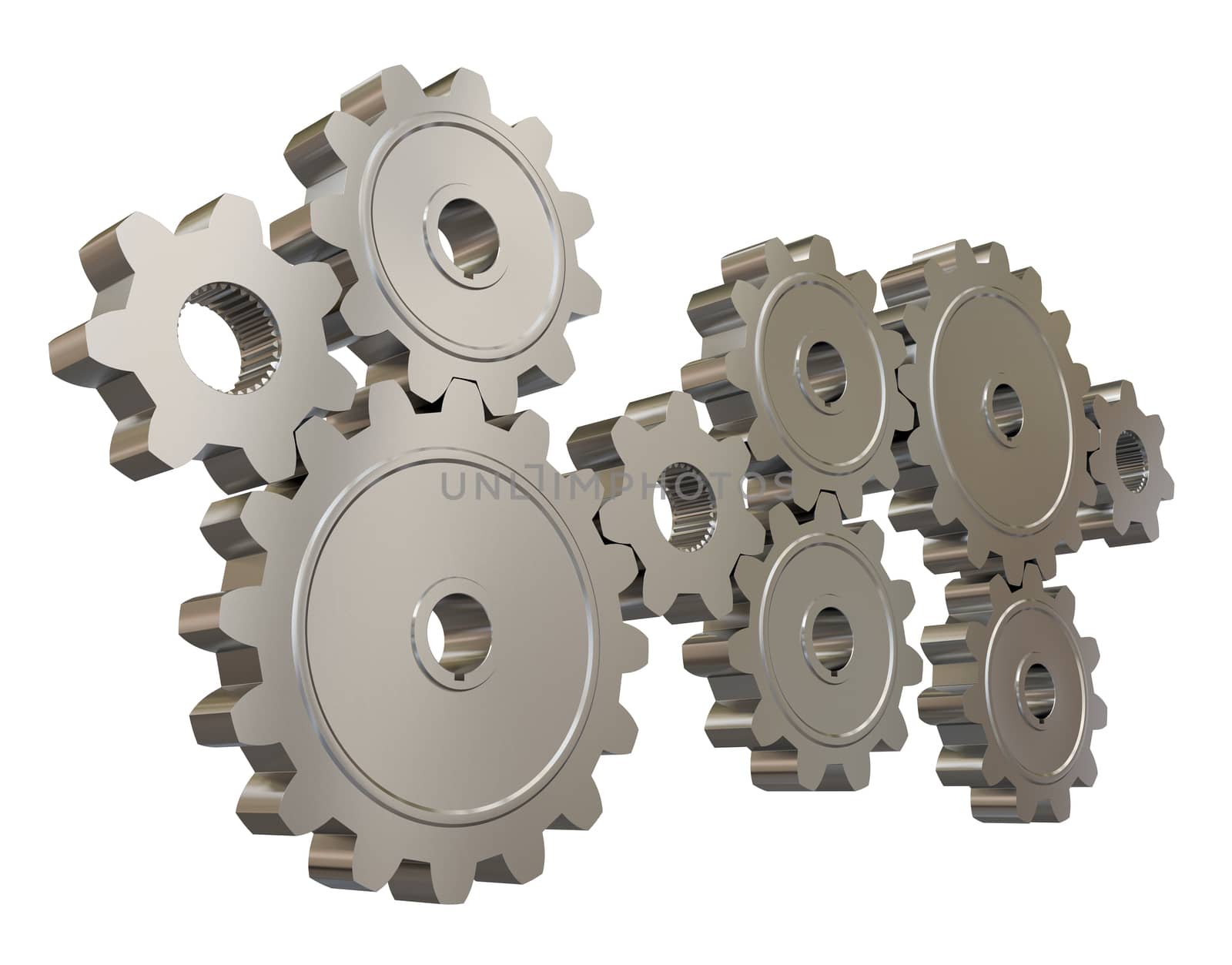 Set of mechanical gears by cherezoff