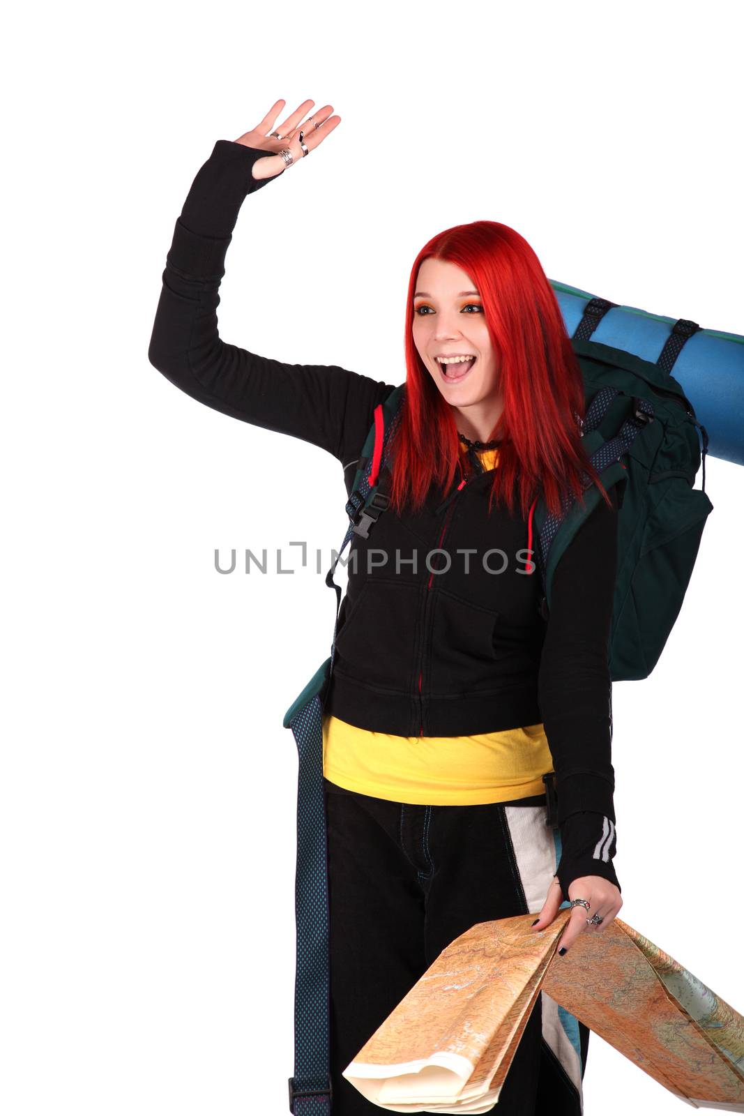 Backpacker girl by Aarstudio