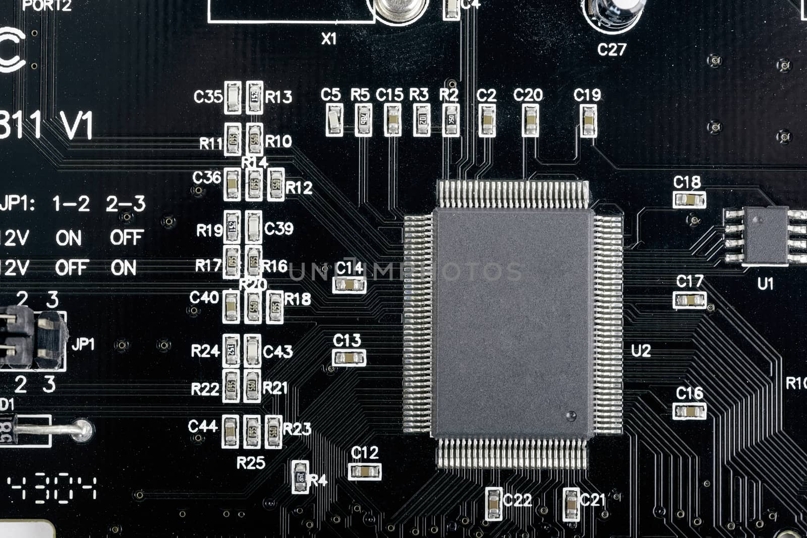 Electronic circuit board with processor by cherezoff