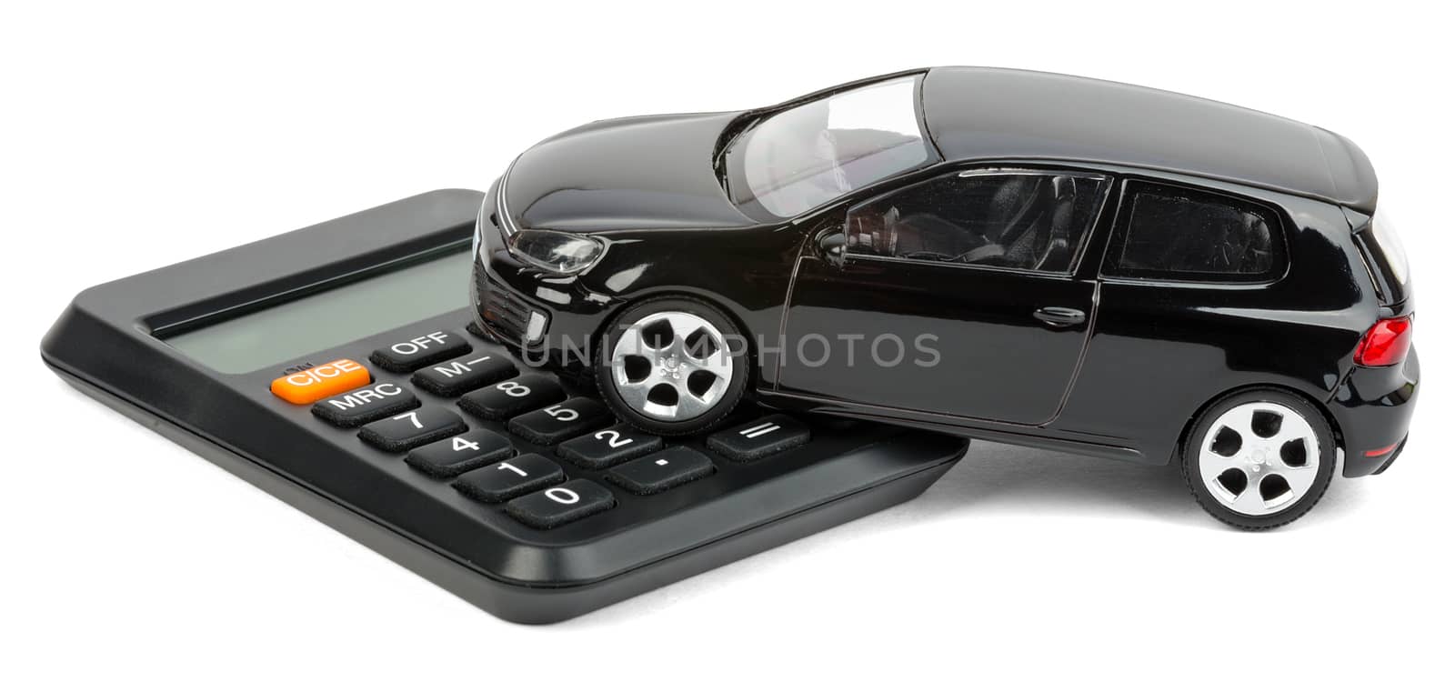 Car on calculator by cherezoff