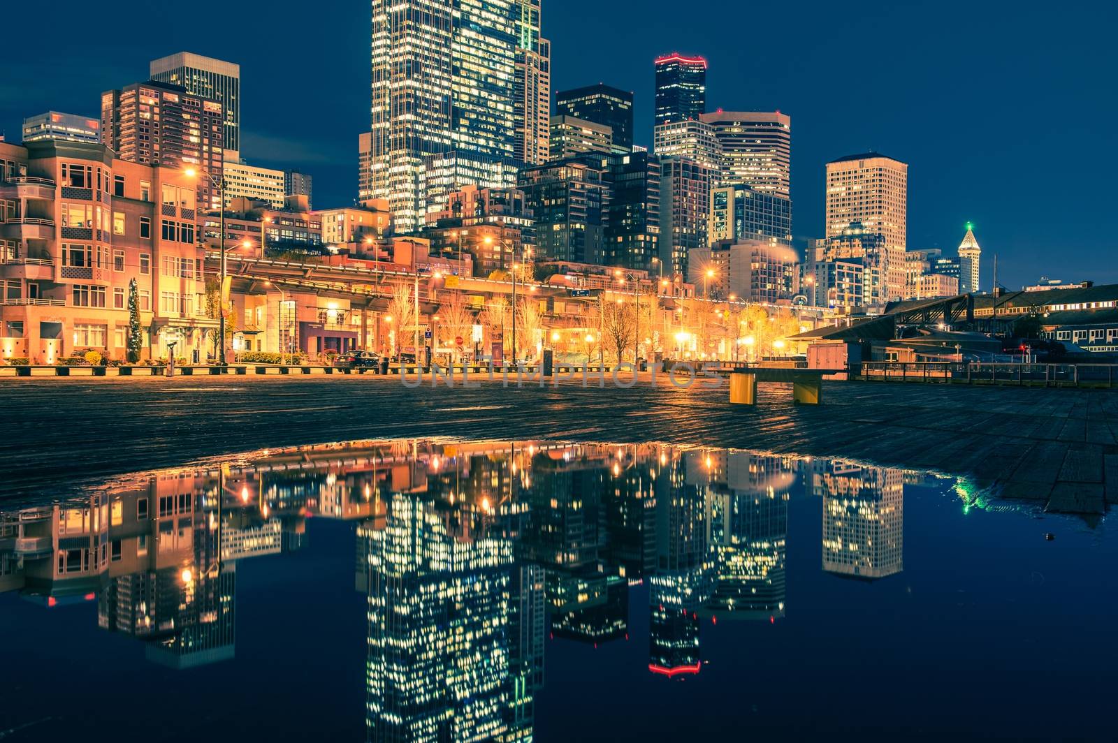 Seattle Skyline Reflections by welcomia