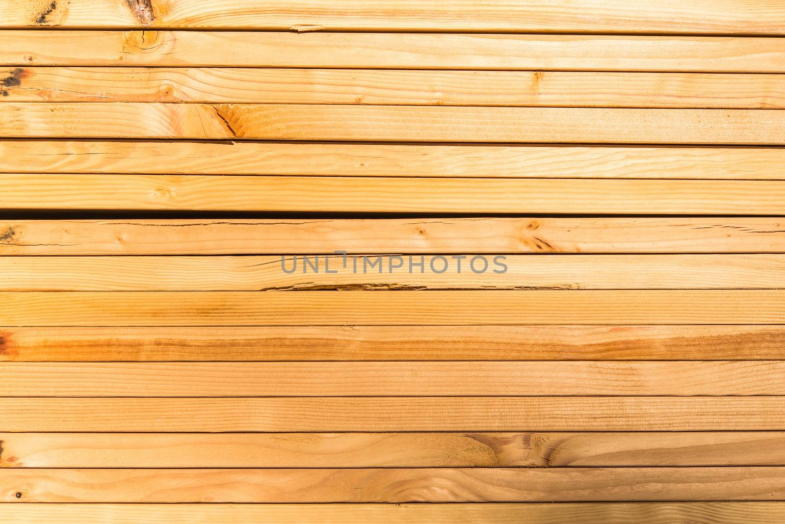 Timber Background. Raw Planks Pile Side View Backdrop.