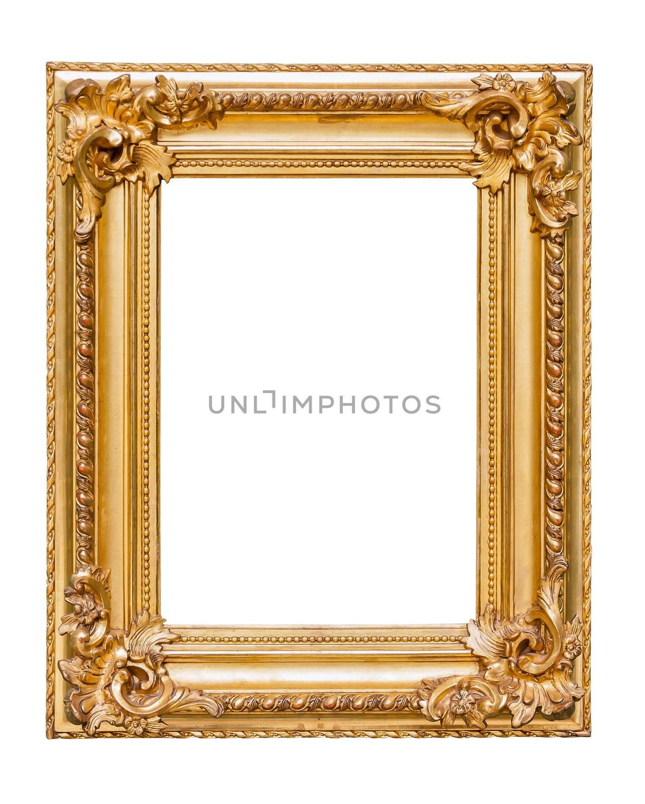 Rectangle decorative golden picture frame by mkos83