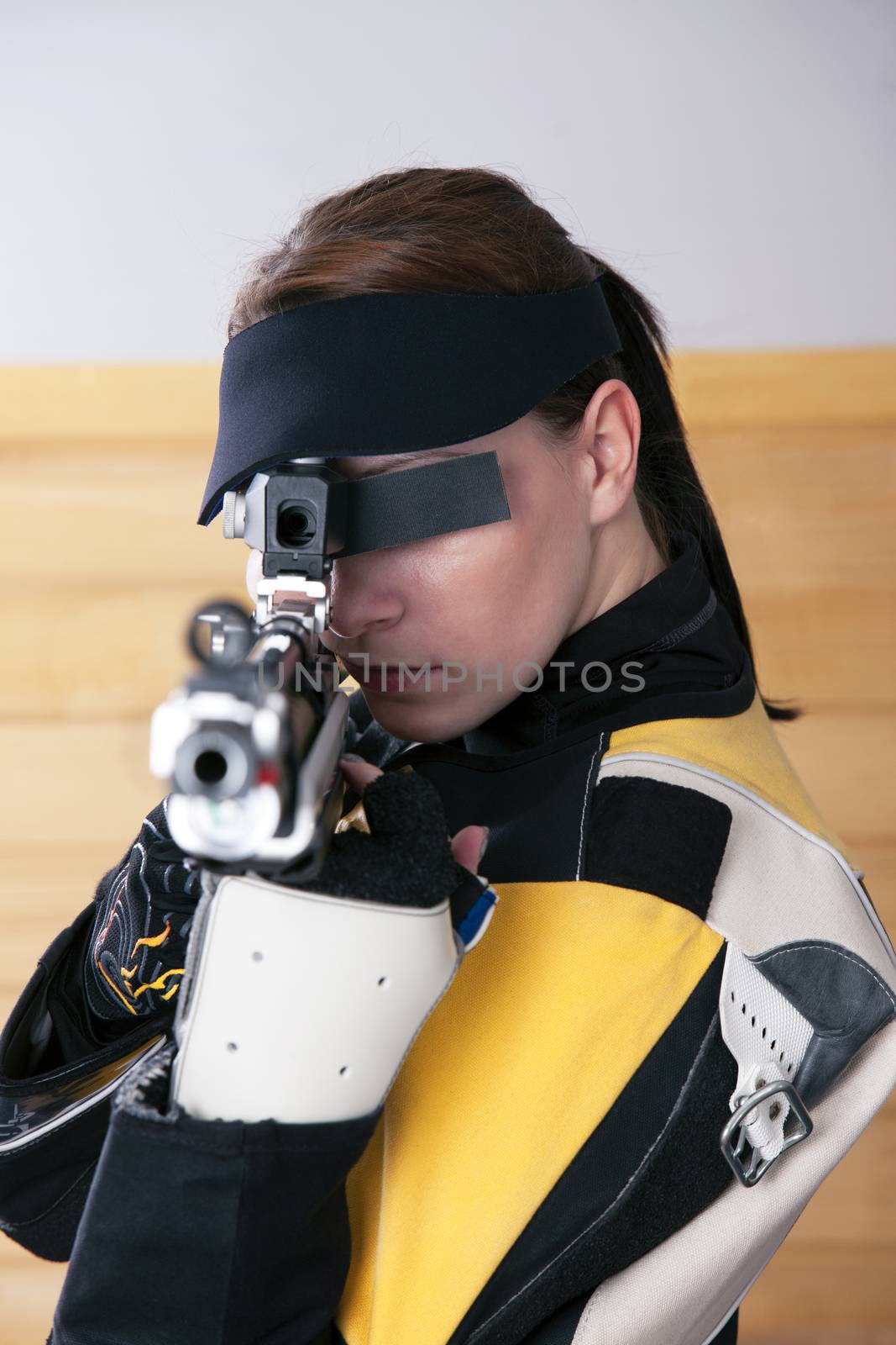 Female Athlete Doing Target Practice