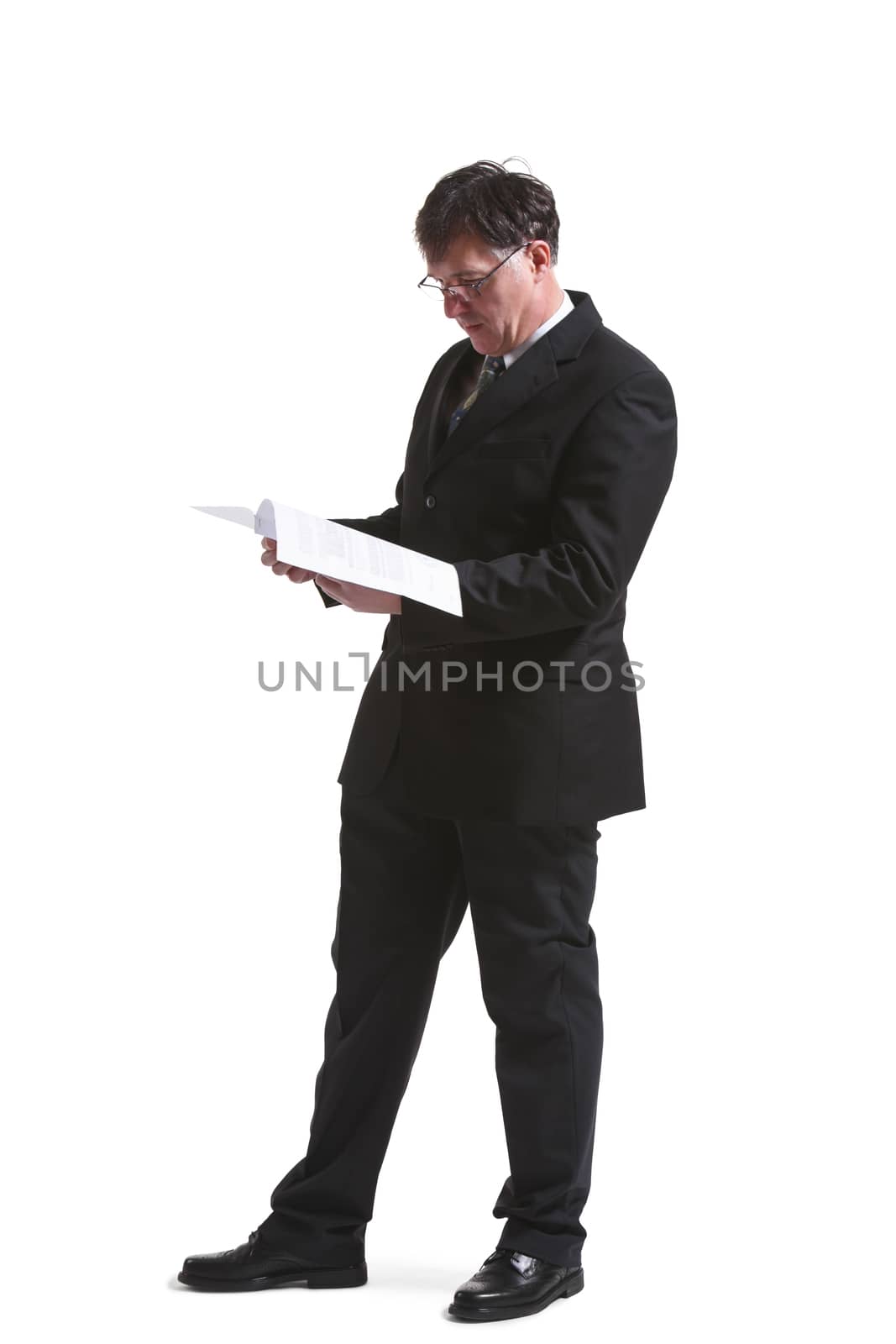 Portrait Of Mature Businessman Isolated Over White Background