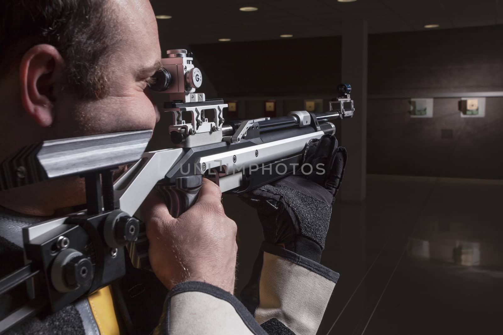 Close-up Of A Male Athlete Doing Target Practice