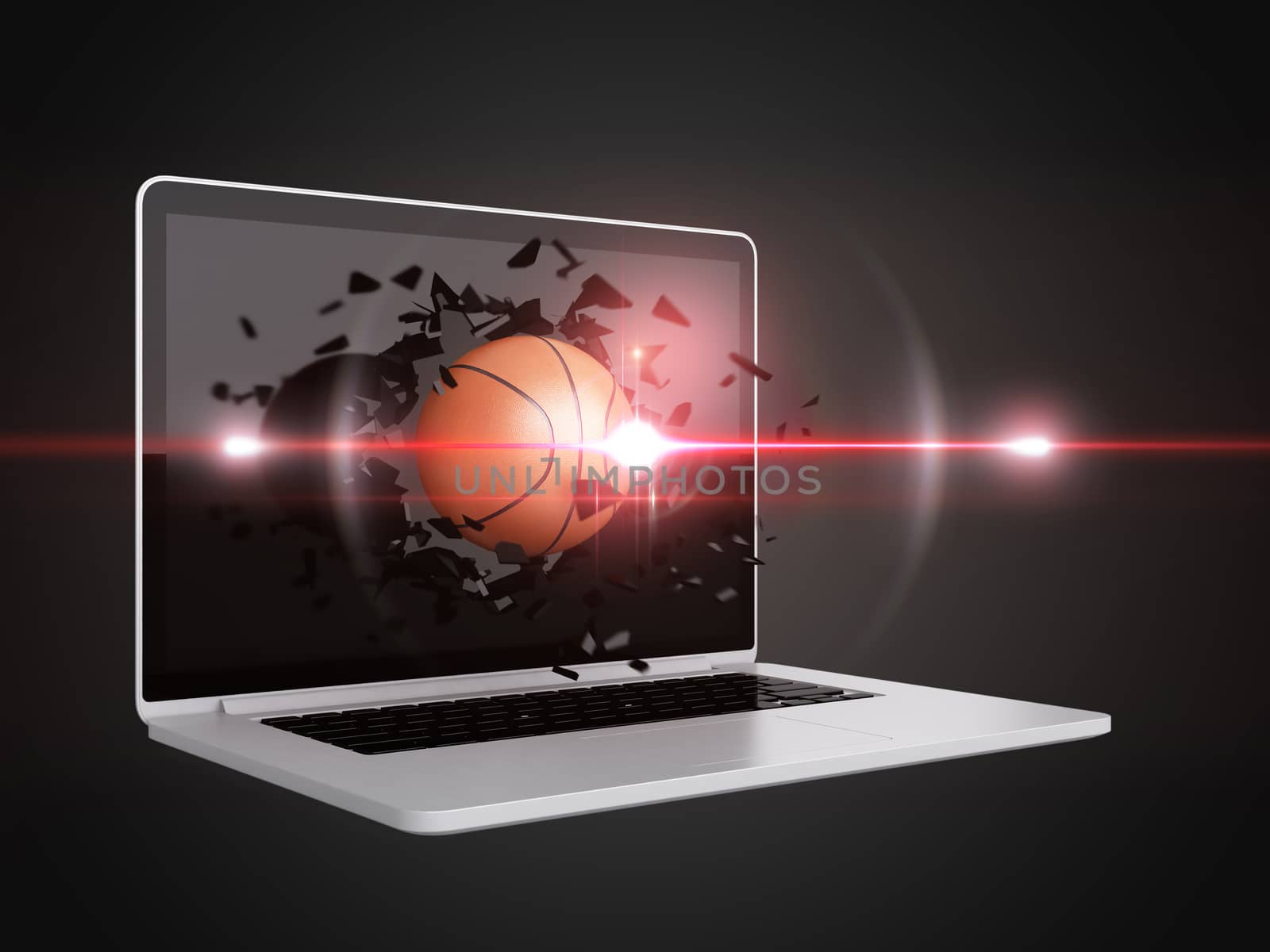 basketball destroy laptop by teerawit