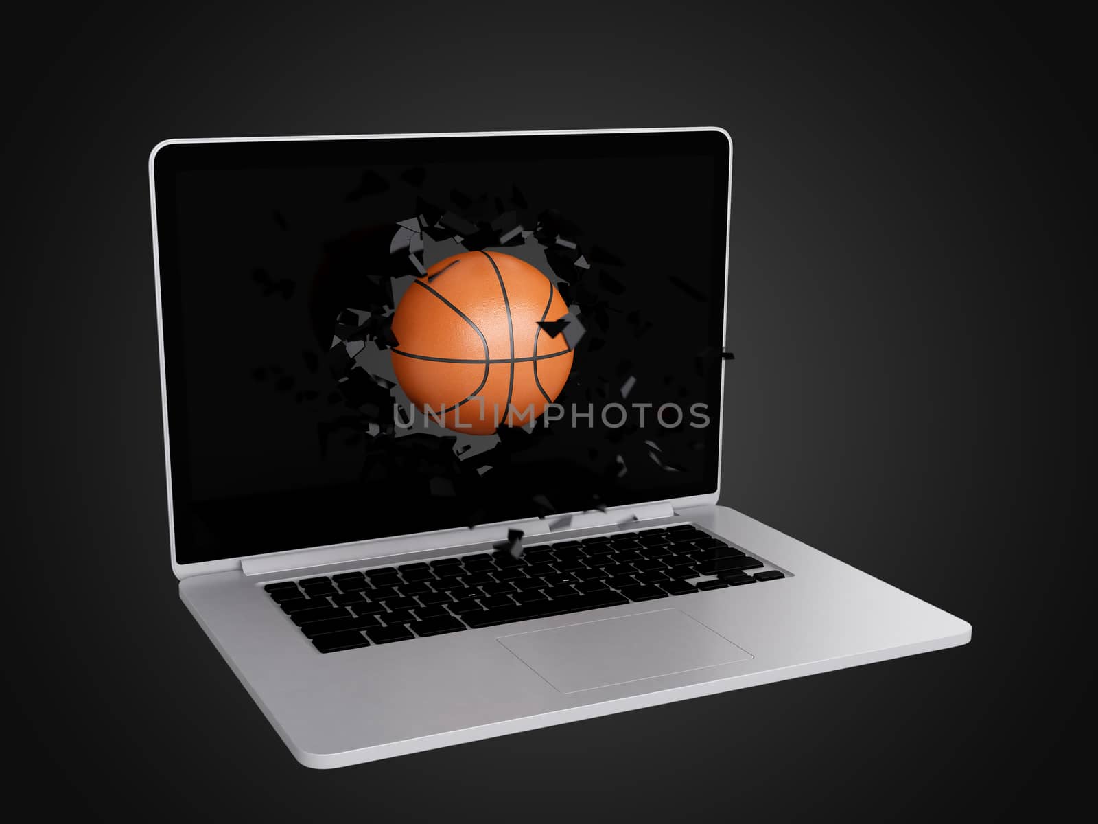 basketball destroy laptop by teerawit