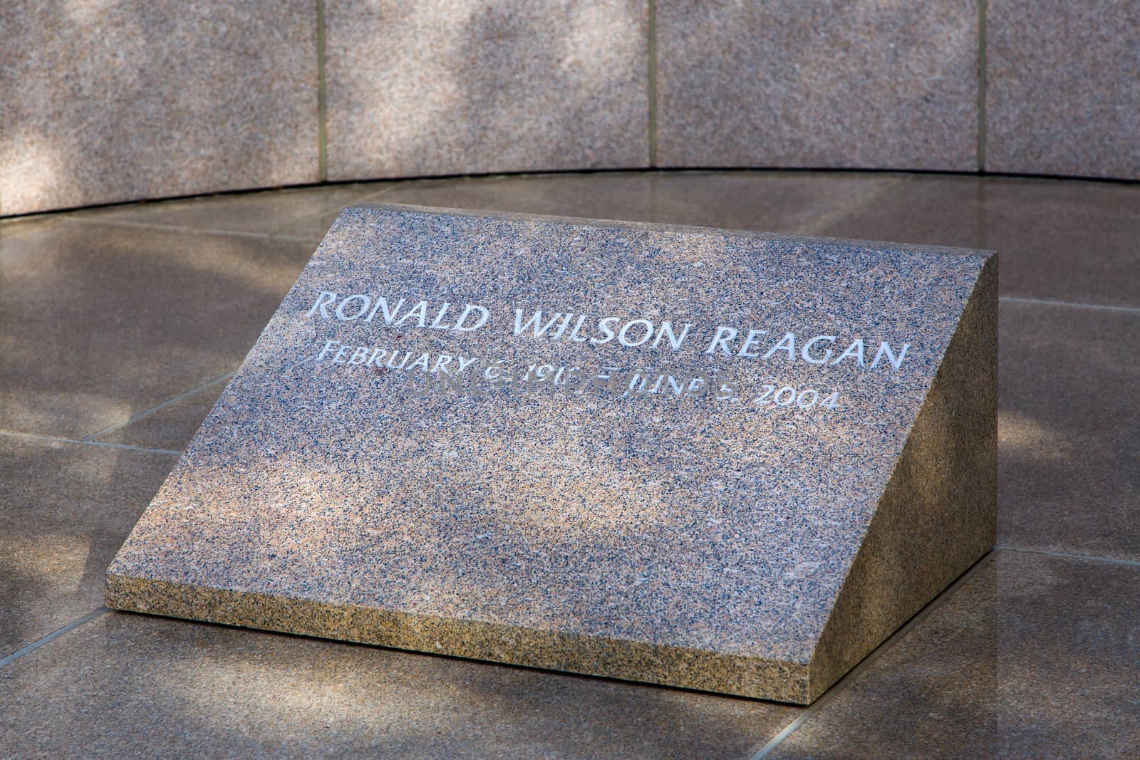 SIMI VALLEY, CA/USA - JANUARY 23, 2016: Grave of Ronald Reagan at the Ronald Reagan Presidential Library and Museum.