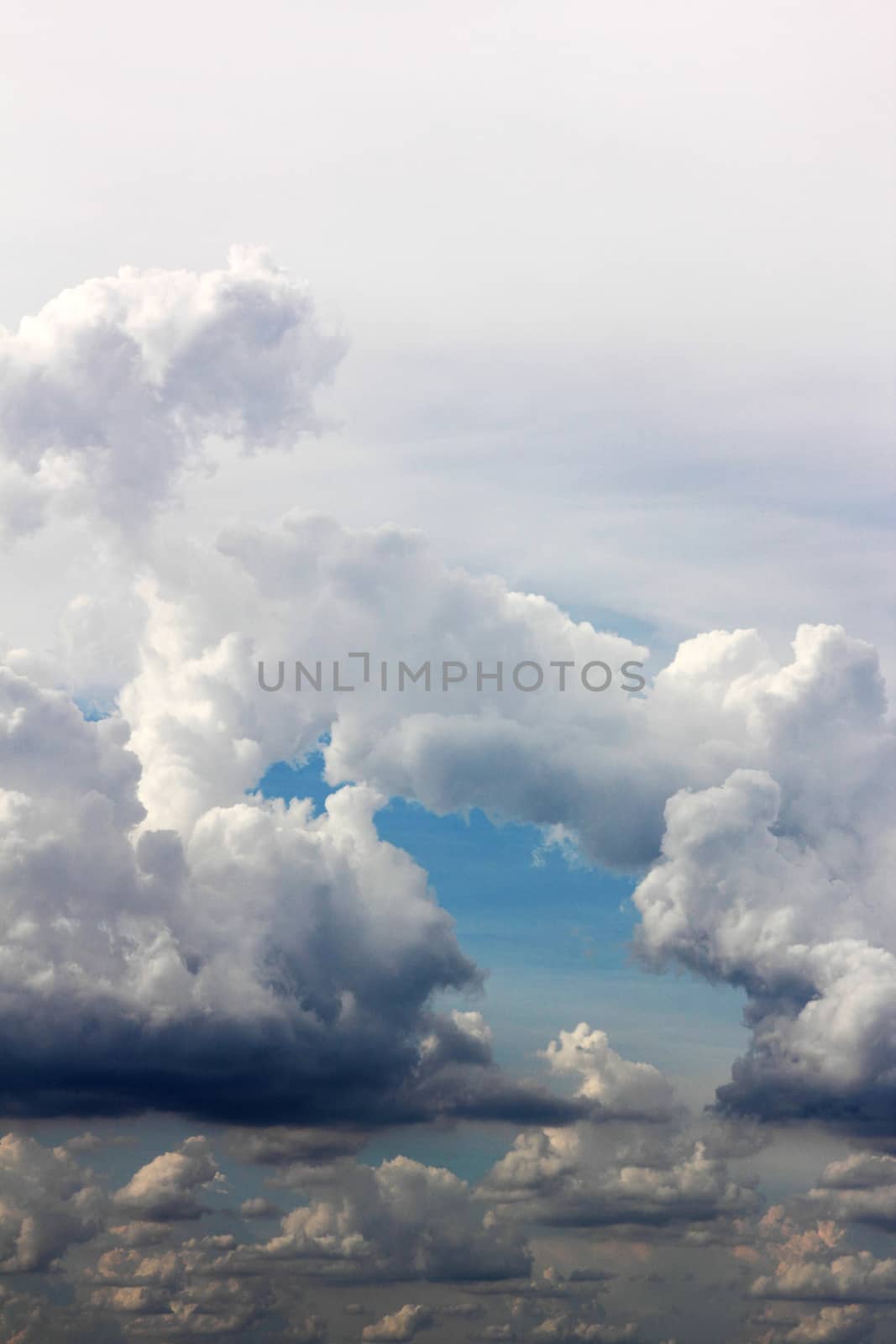 View white cloud with blue sky background