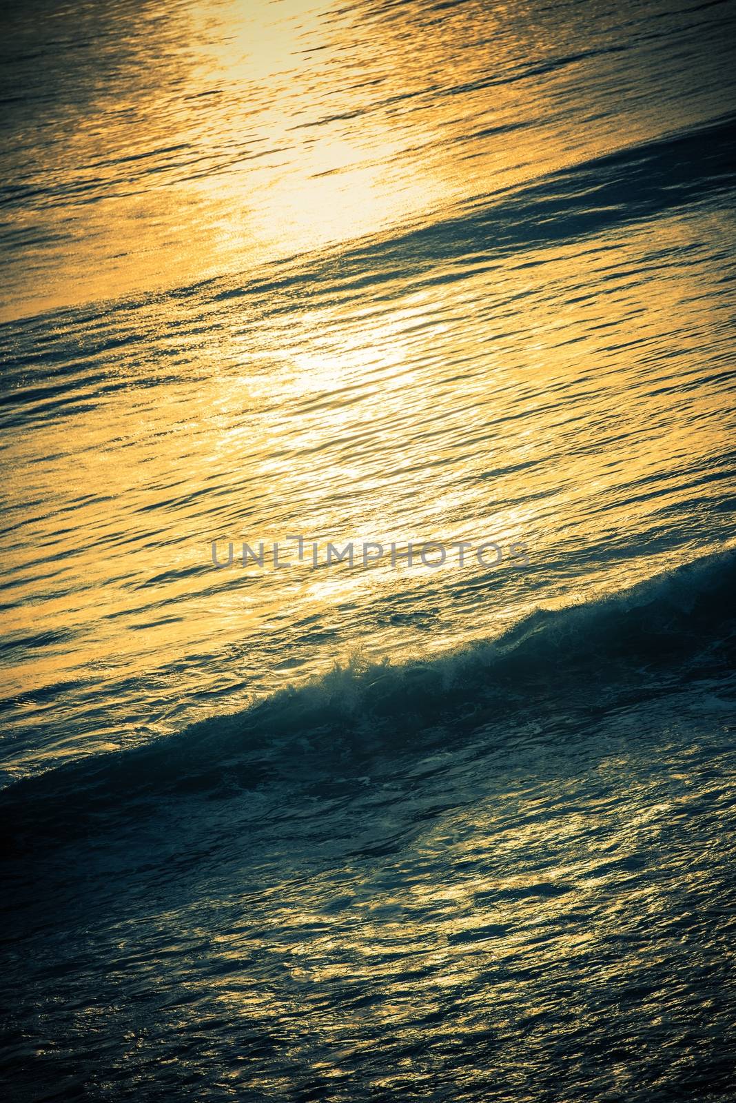 Wavy Ocean Photo Background. Small Waves on the Pacific Ocean Vertical Photography.