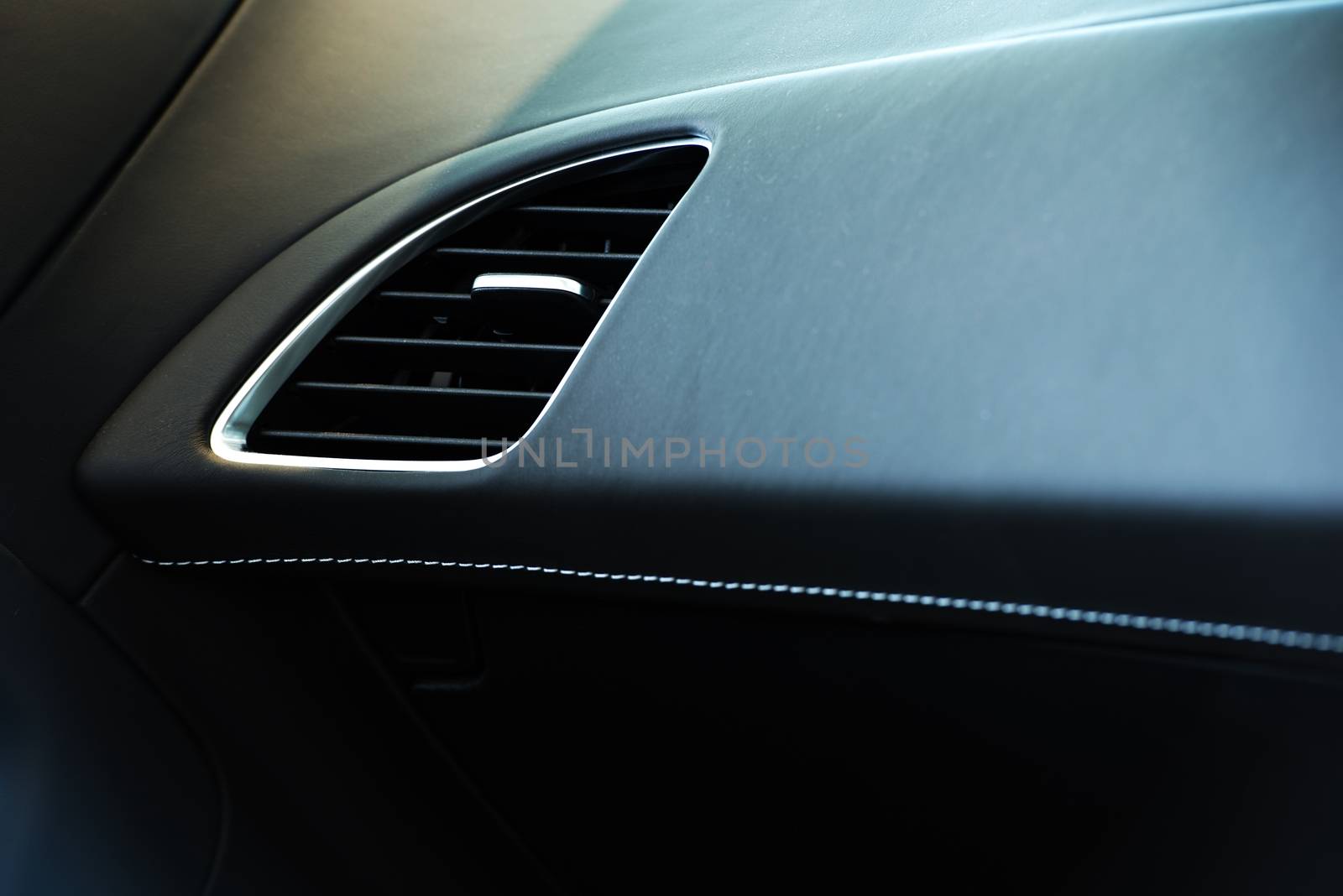 Air Condition Car Ventilation Closeup Photo. Modern Car Feature.