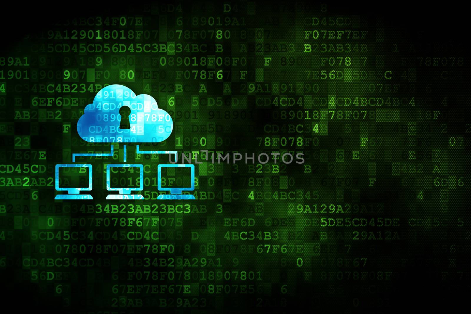 Cloud technology concept: Cloud Network on digital background by maxkabakov