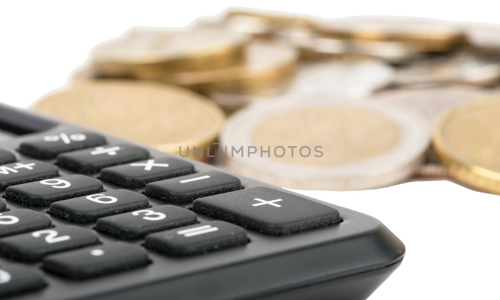 Calculator with coins by cherezoff