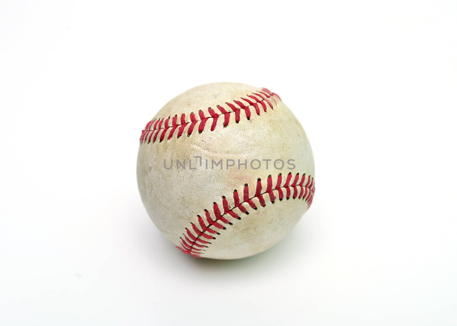 Baseball ball over white by tony4urban