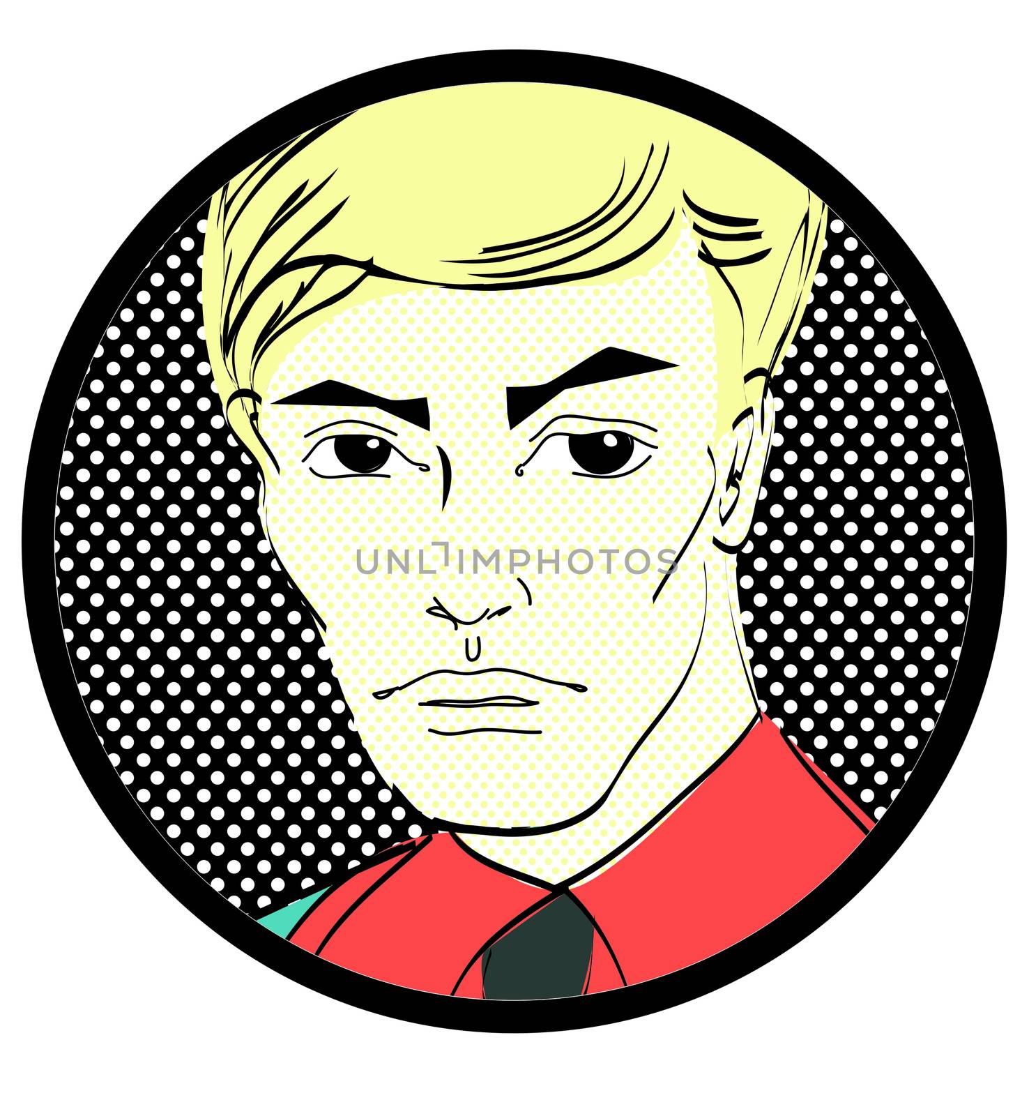 Retro Popart man portrait Retro Popart man portrait 