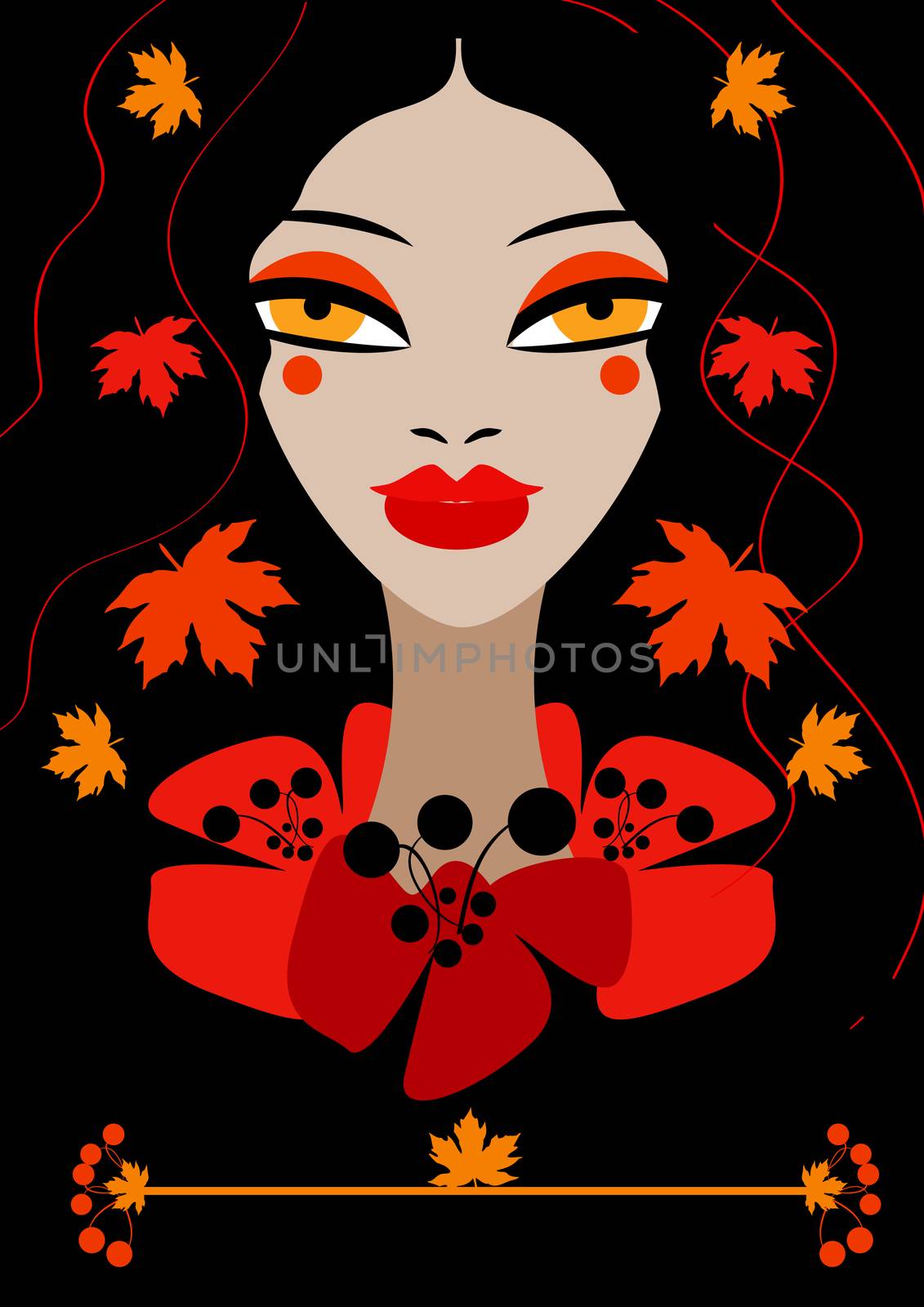 Autumn woman girl