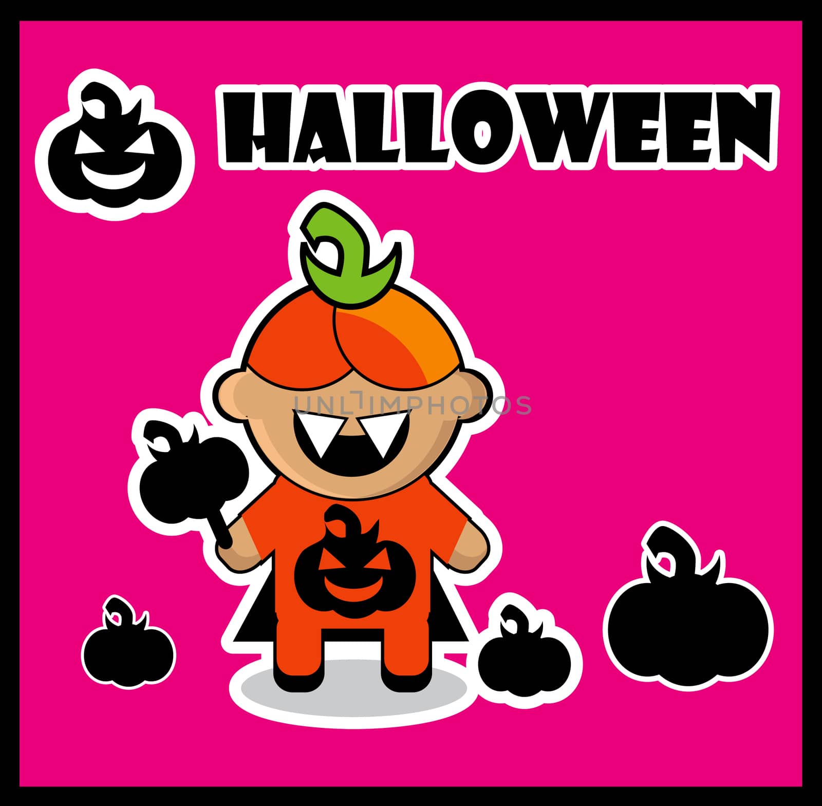 Halloween icon Pumpkin  dracula card poster background