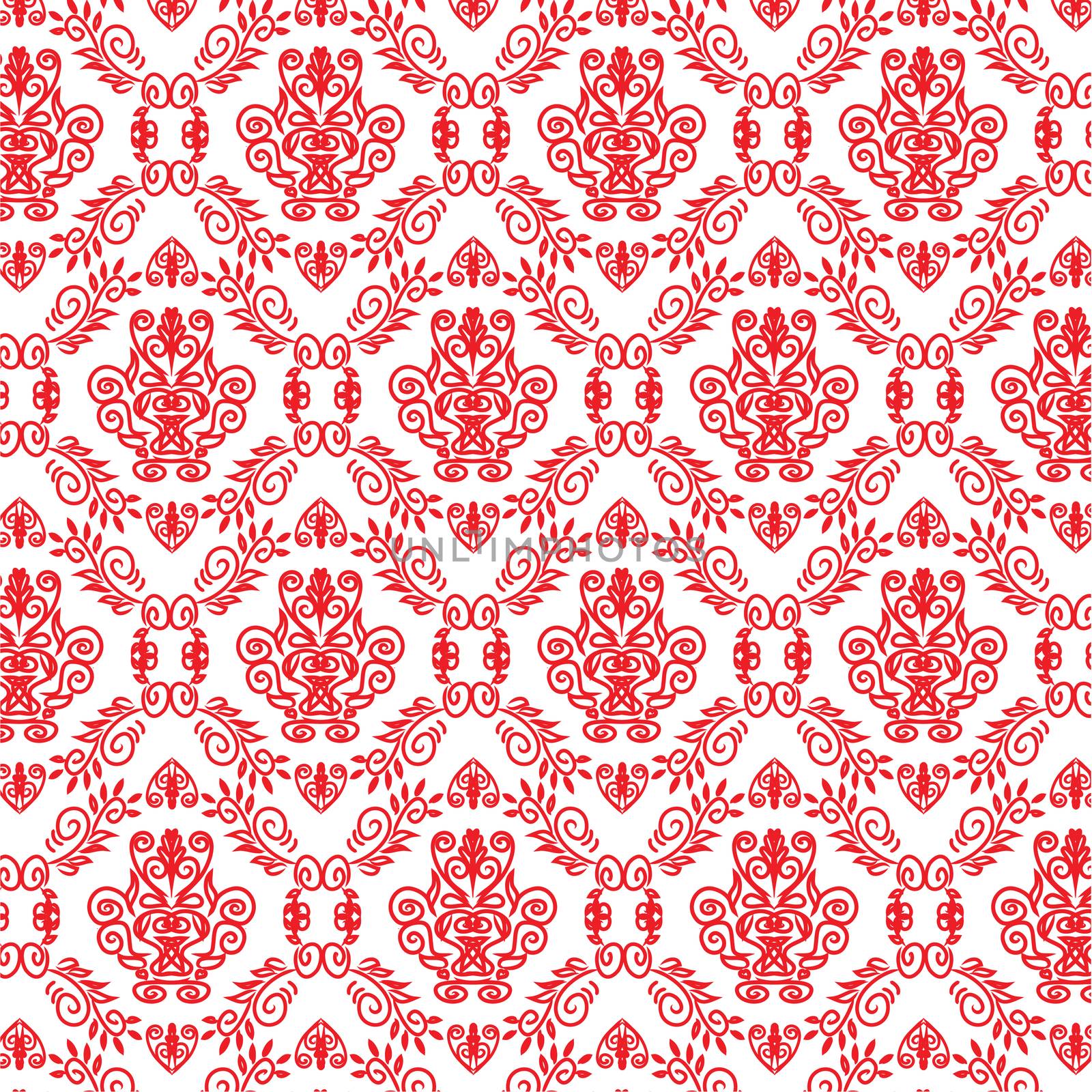 Tattoo Damask pattern Template wallpaper Seamless 